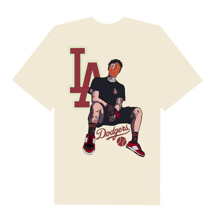 Flash Sale MLB Anime Naruto Obito Red LA Dodgers T-Shirt