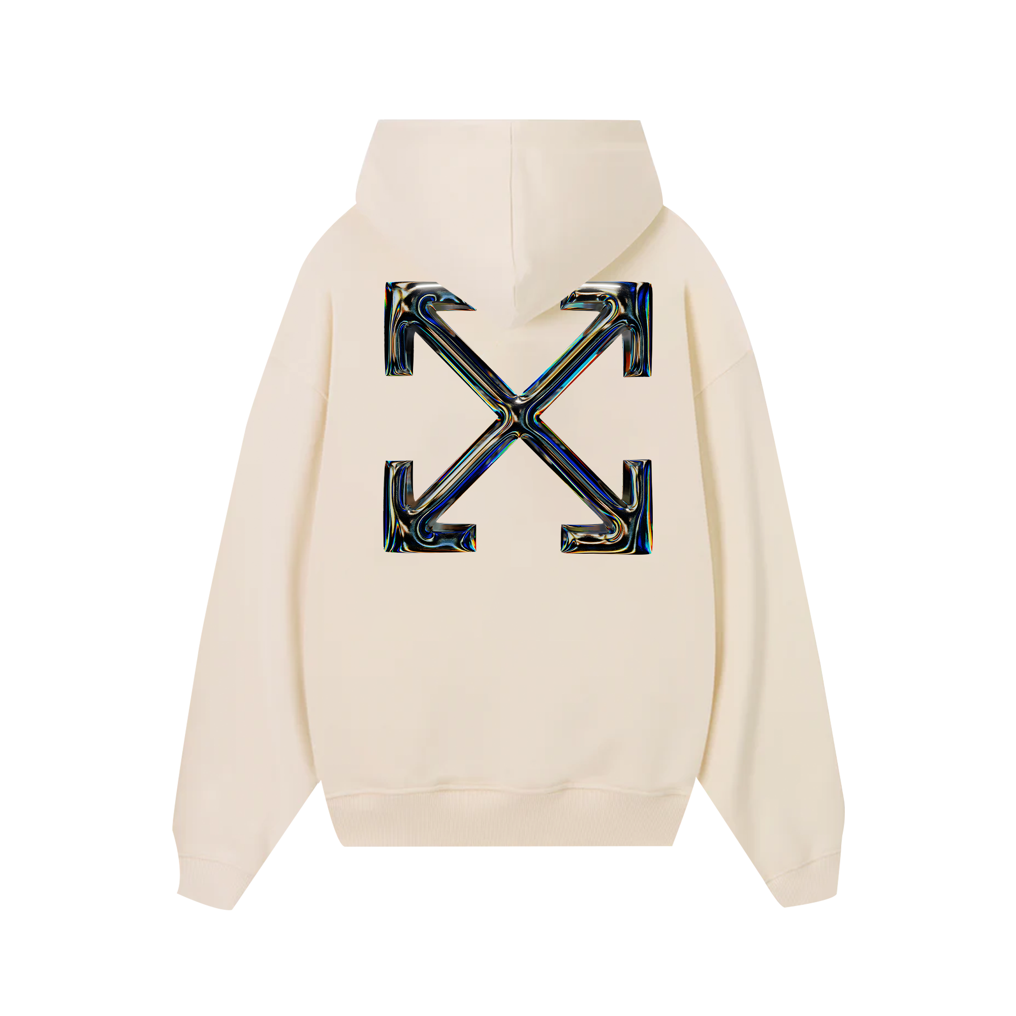 Off White Chrome Logo Hoodie