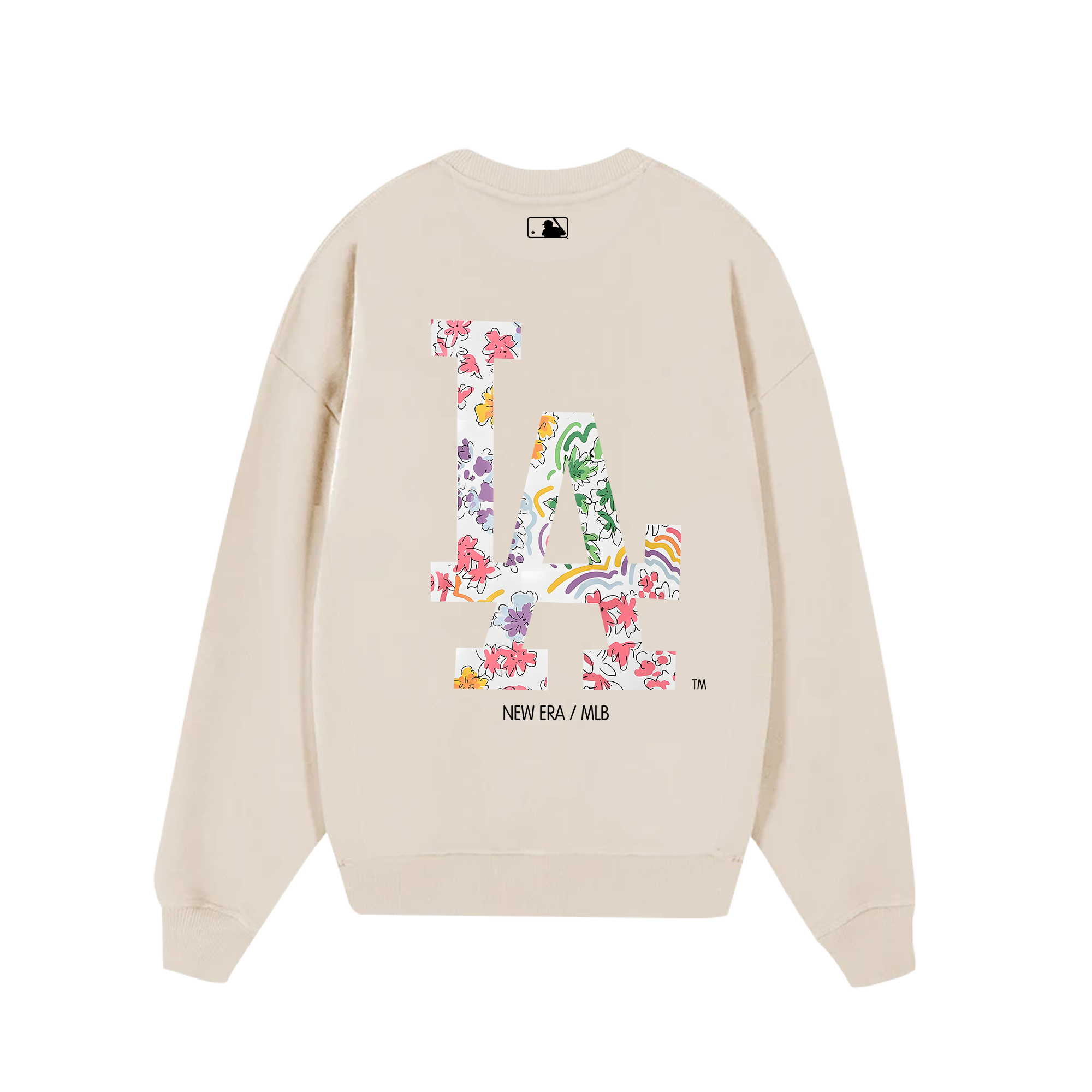 MLB Floral LA Tropical Flower Summer Sweater