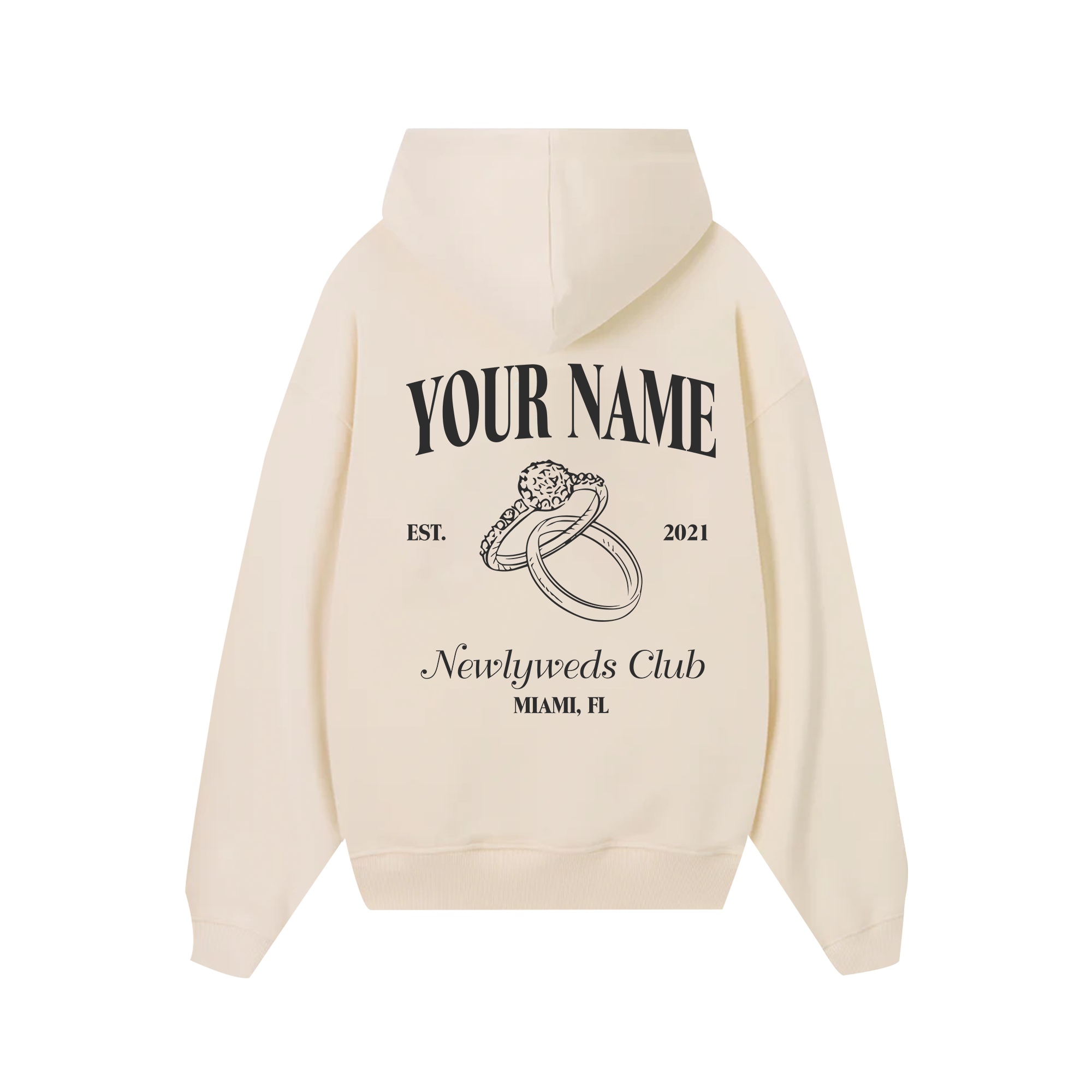 Custom Couple Newlyweds Club Hoodie