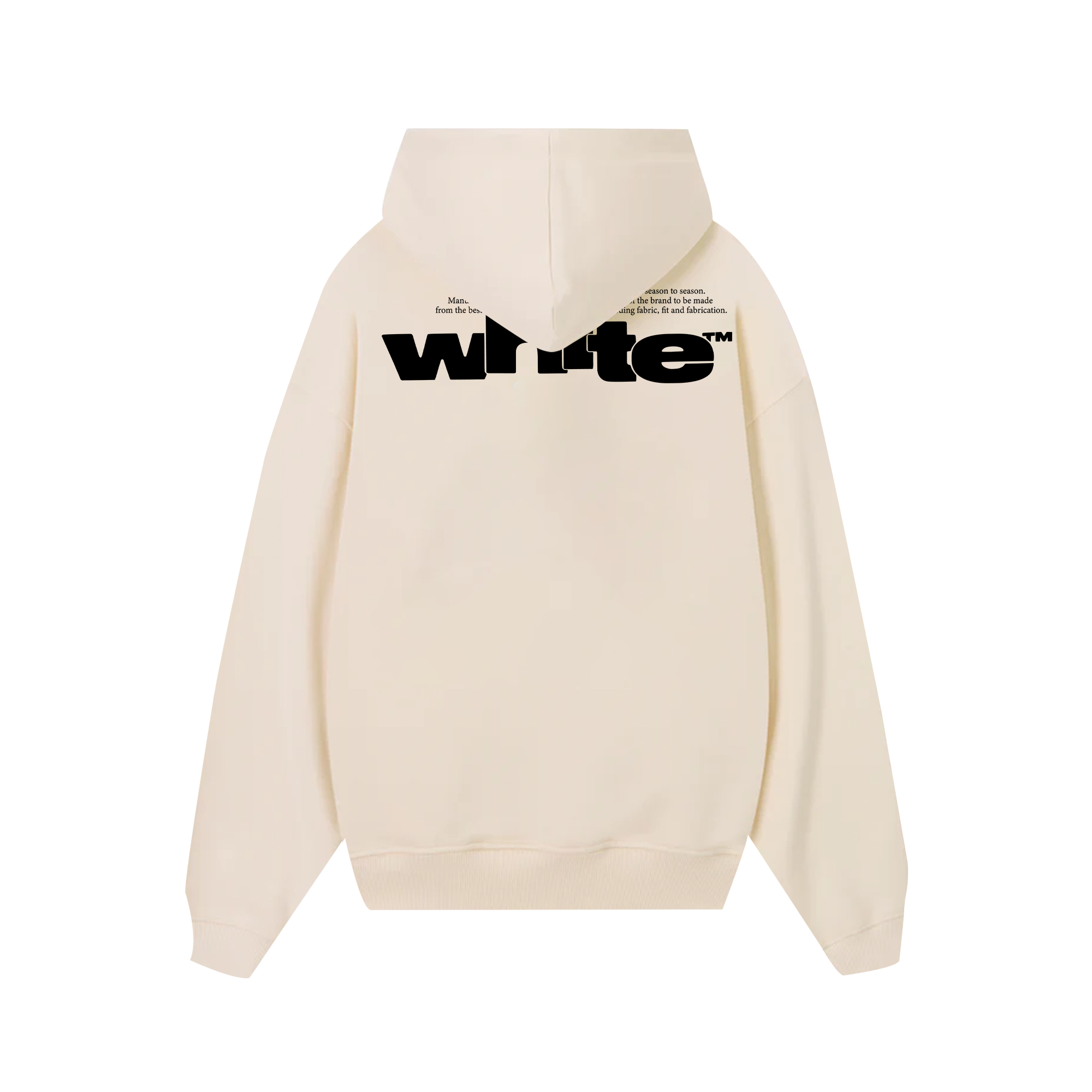 Off White Black Type Graphic Hoodie