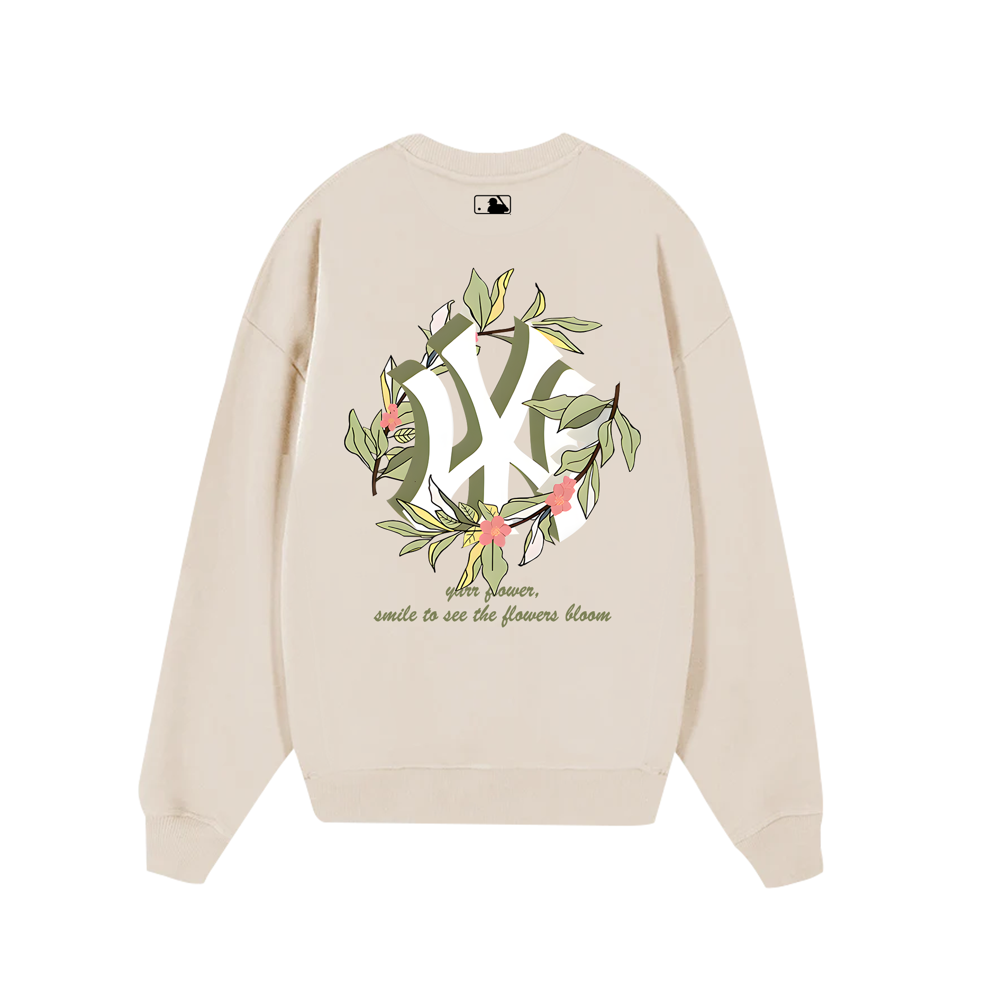 MLB Floral Green Floral New York Sweater