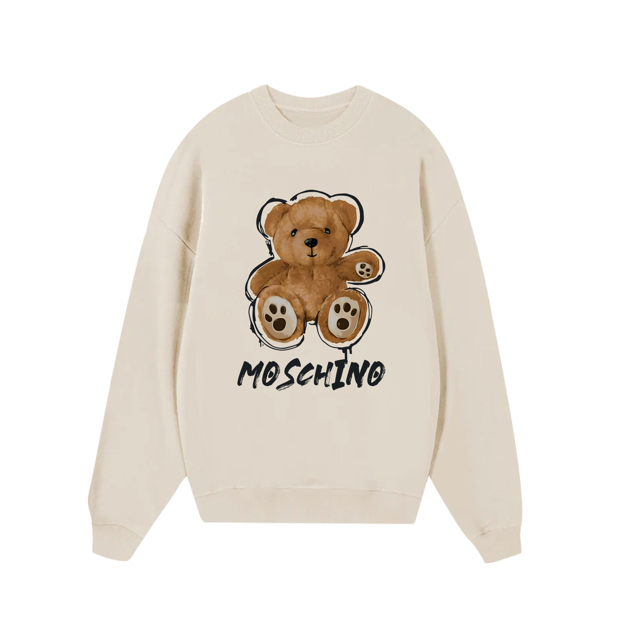 Moschino Funny Brown Bear Sweater