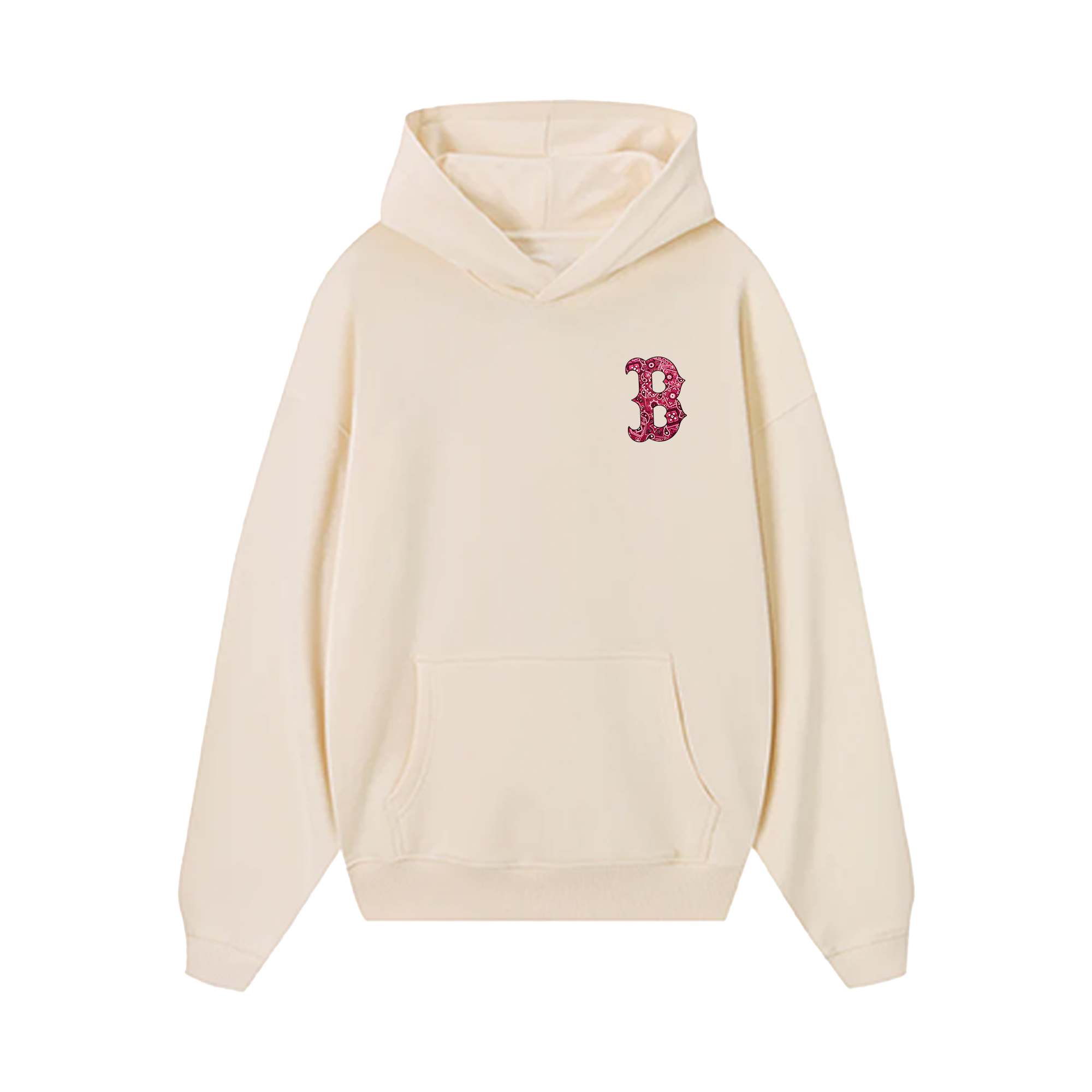 MLB FLoral Boston Red Bandana Hoodie