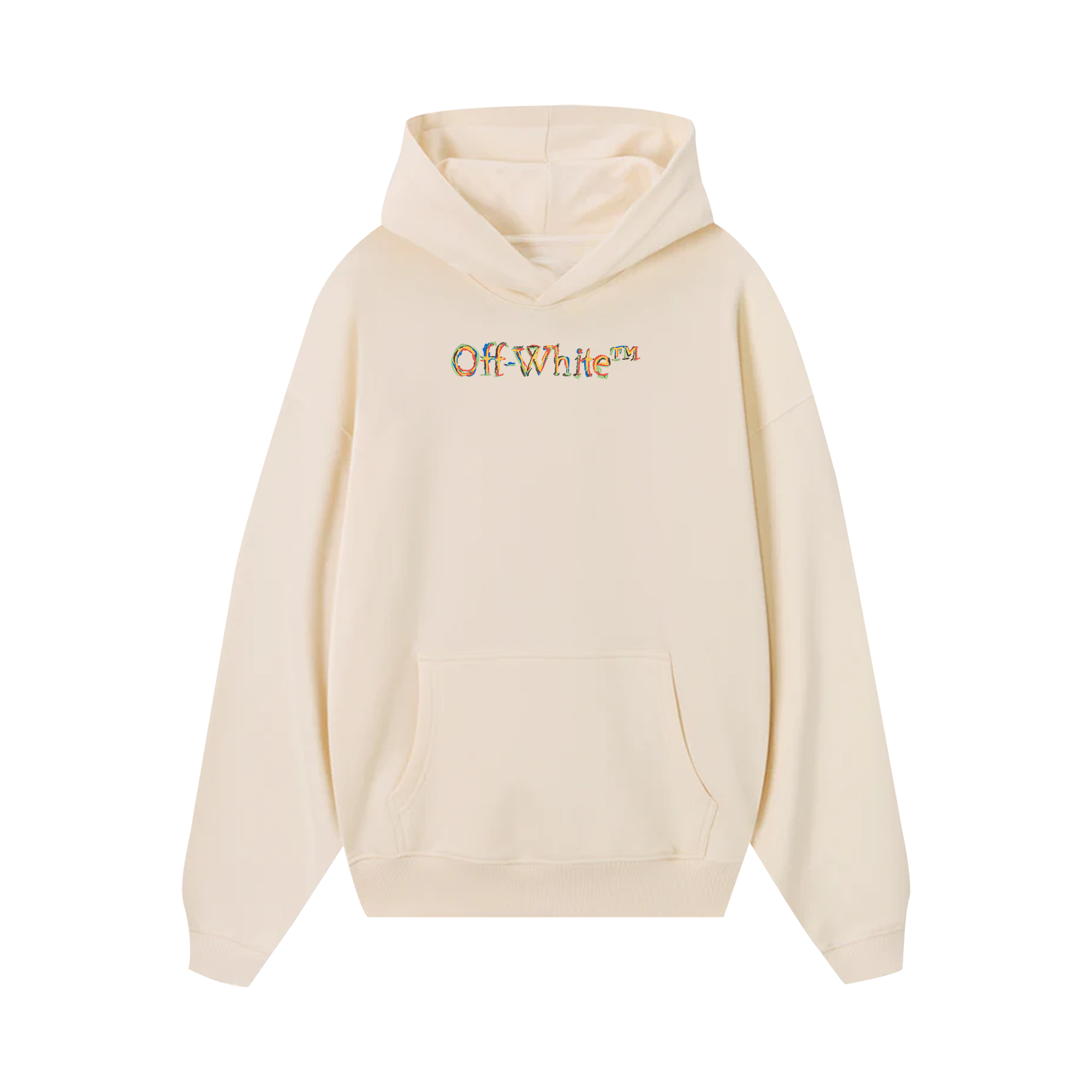 Off White Logo Sketch Crewneck Hoodie