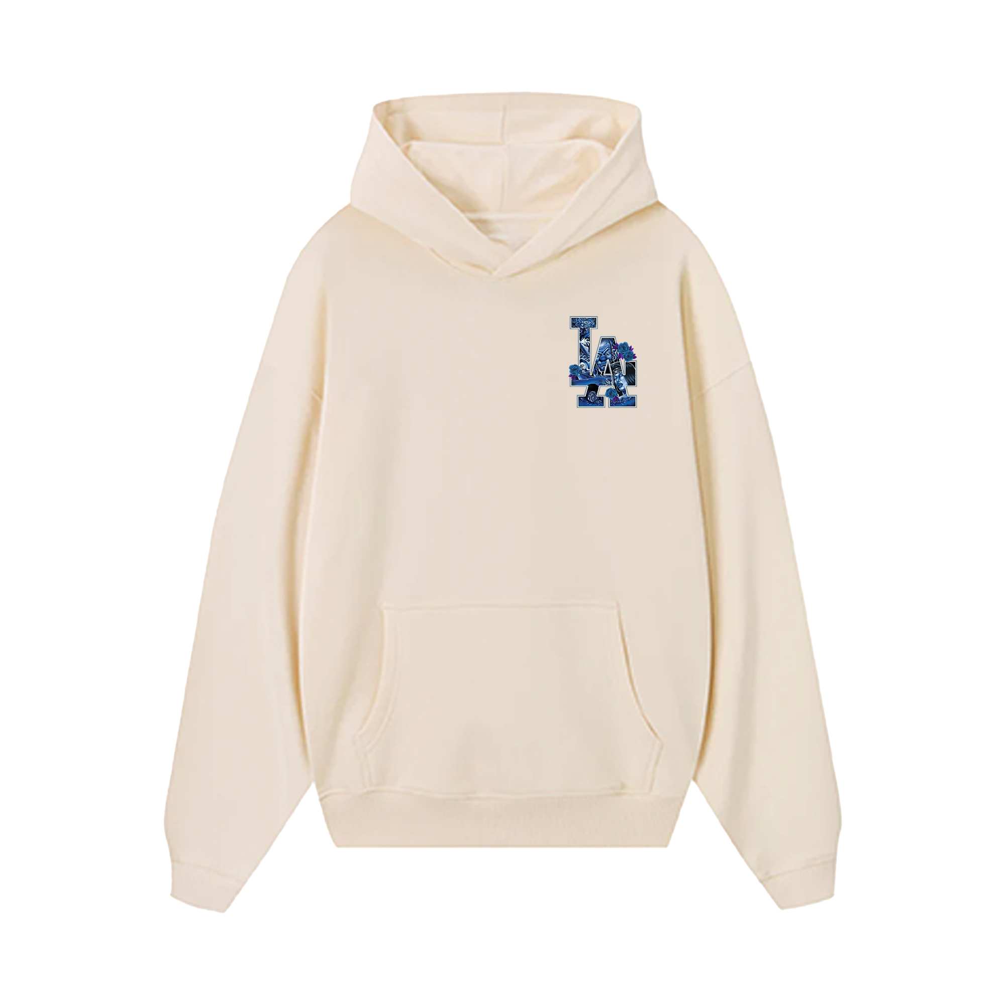 MLB FLoral Blue Rose Gangster Hoodie