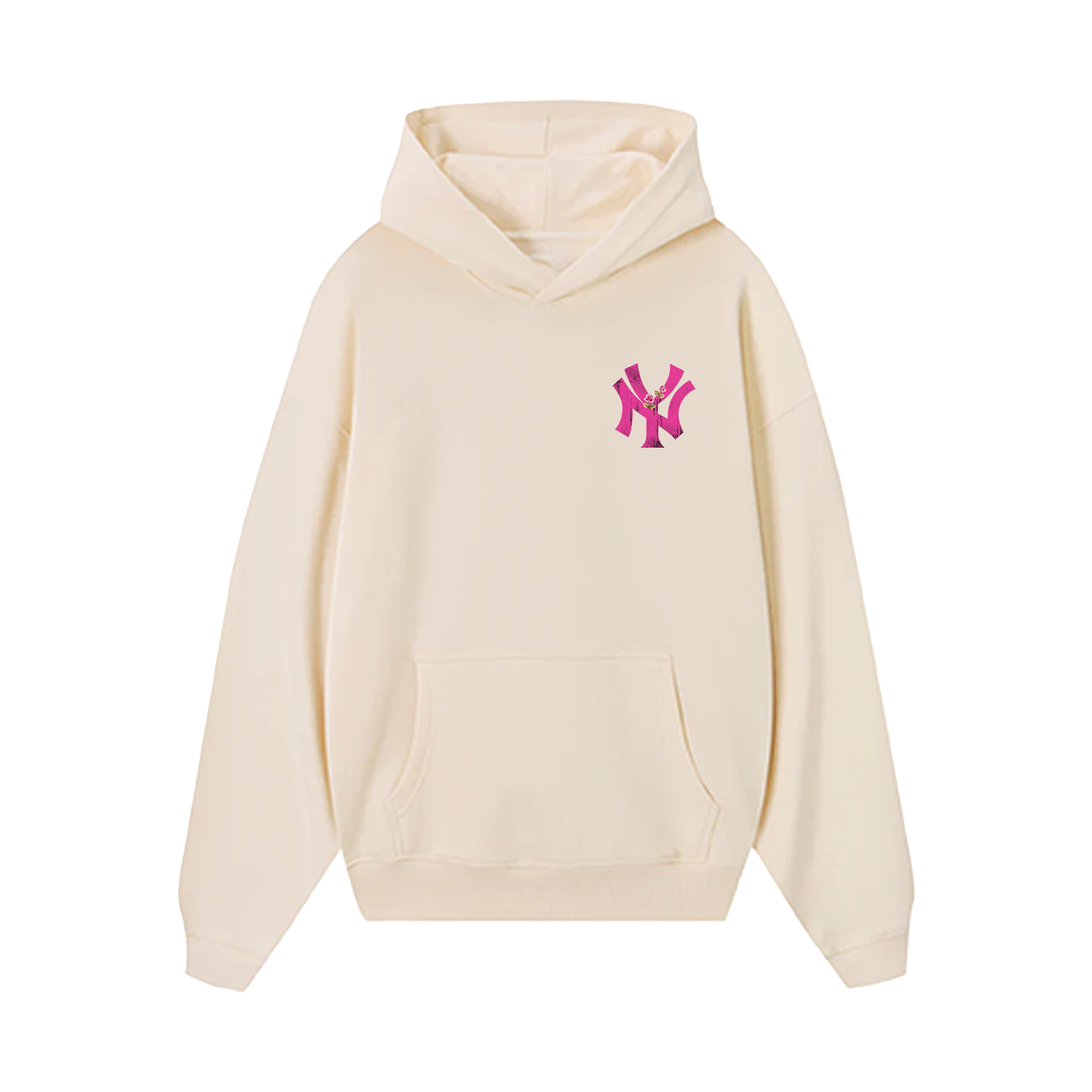 MLB Floral Pink Rose New York Yankees Hoodie