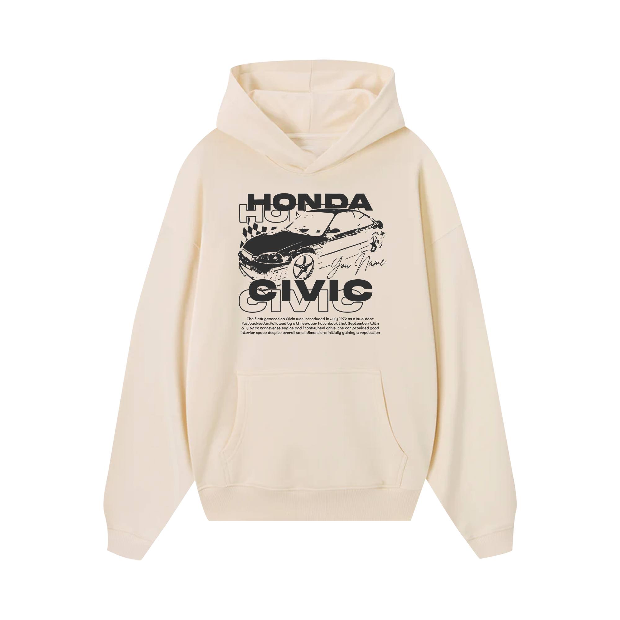 Custom Car Honda Civic Vintage Hoodie