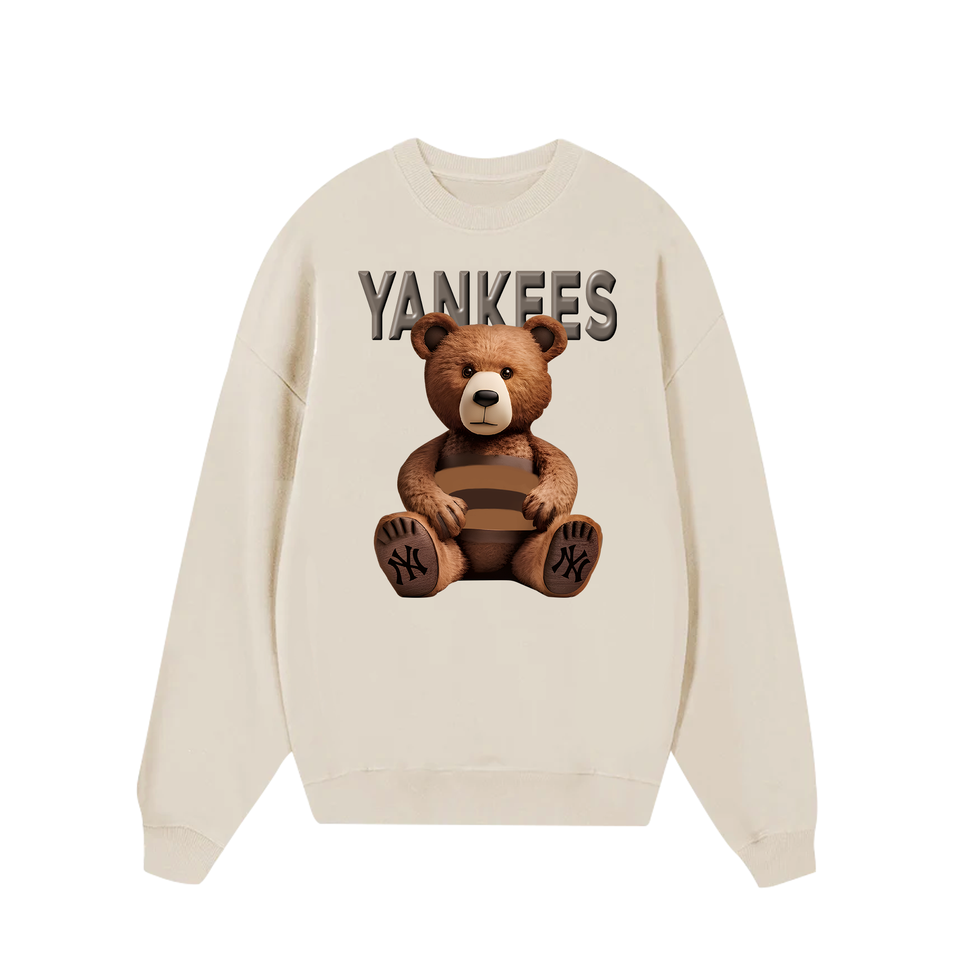 MLB Floral Teddy Bear Luxury Sweater