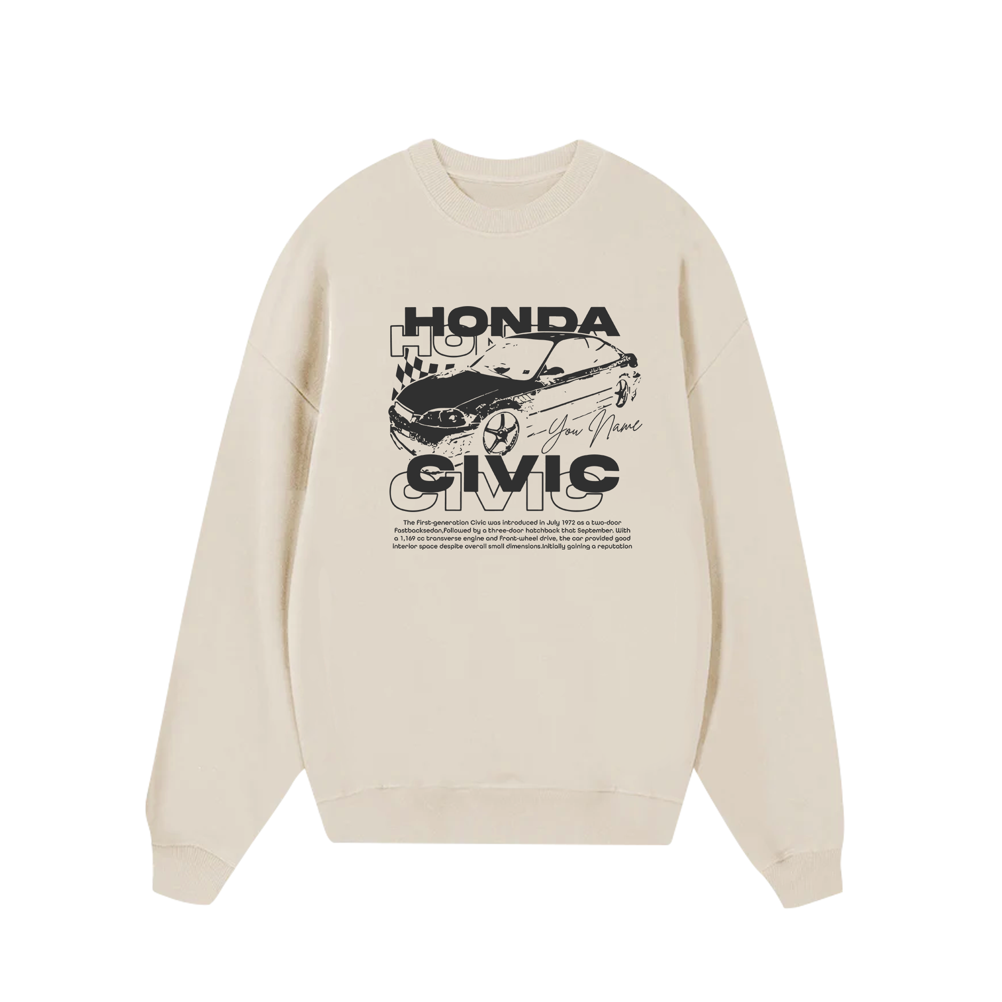 Custom Car Honda Civic Vintage Sweater