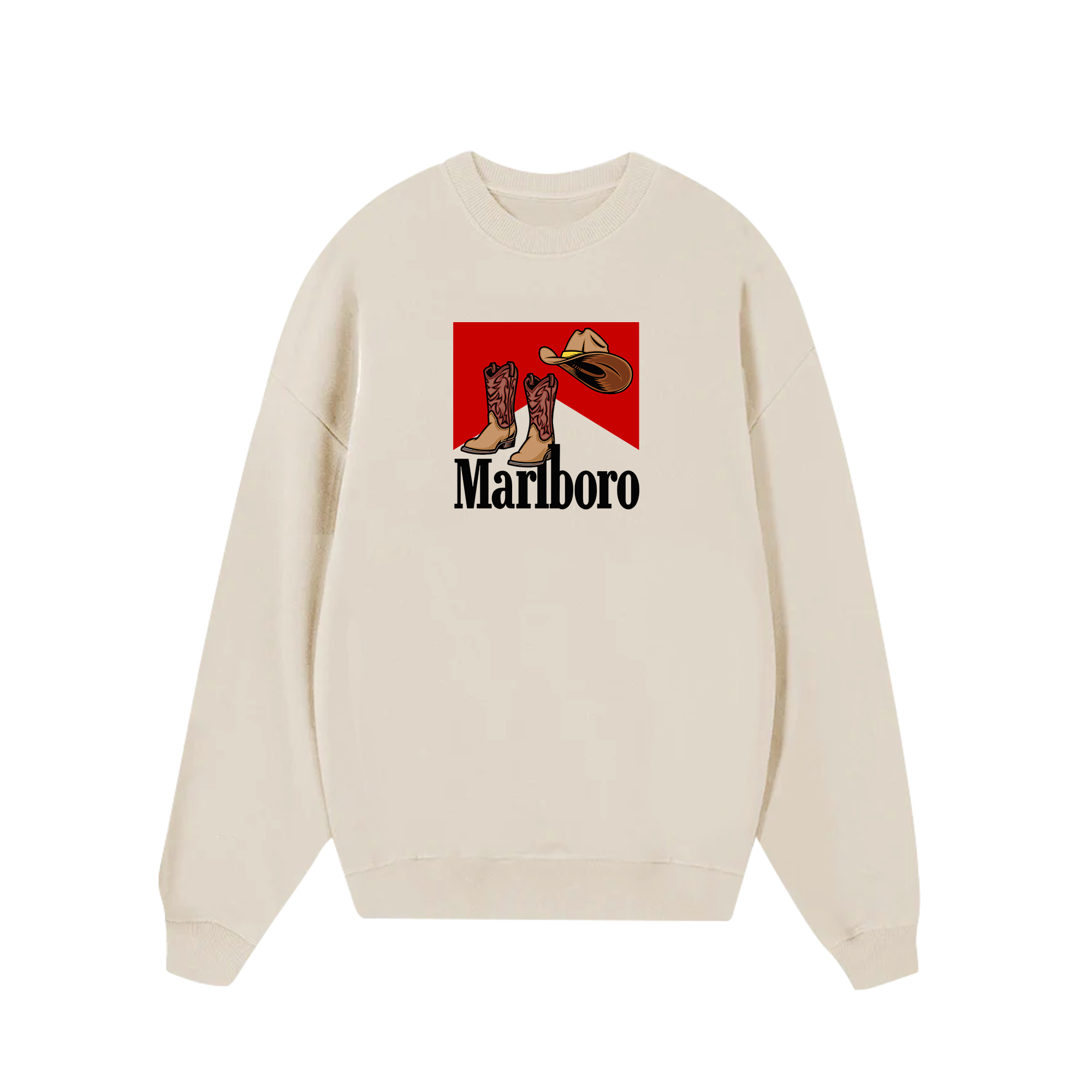 Marlboro Cowboy Hat n Boots Sweater