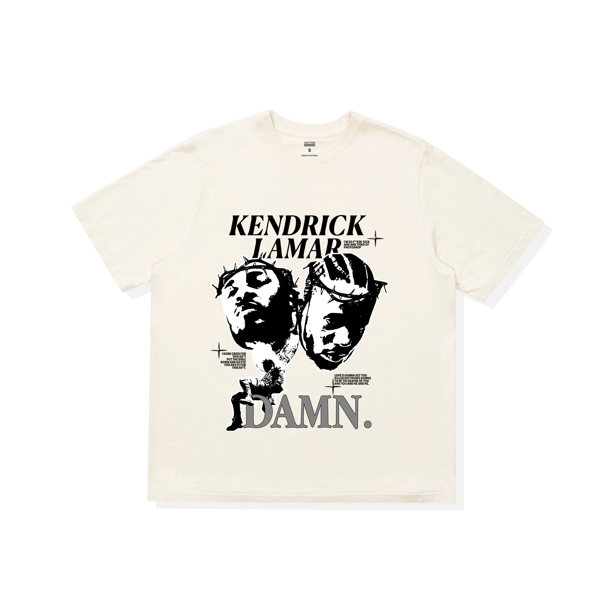 Áo Thun Oversize Rapper Kendrick Lamar Damn