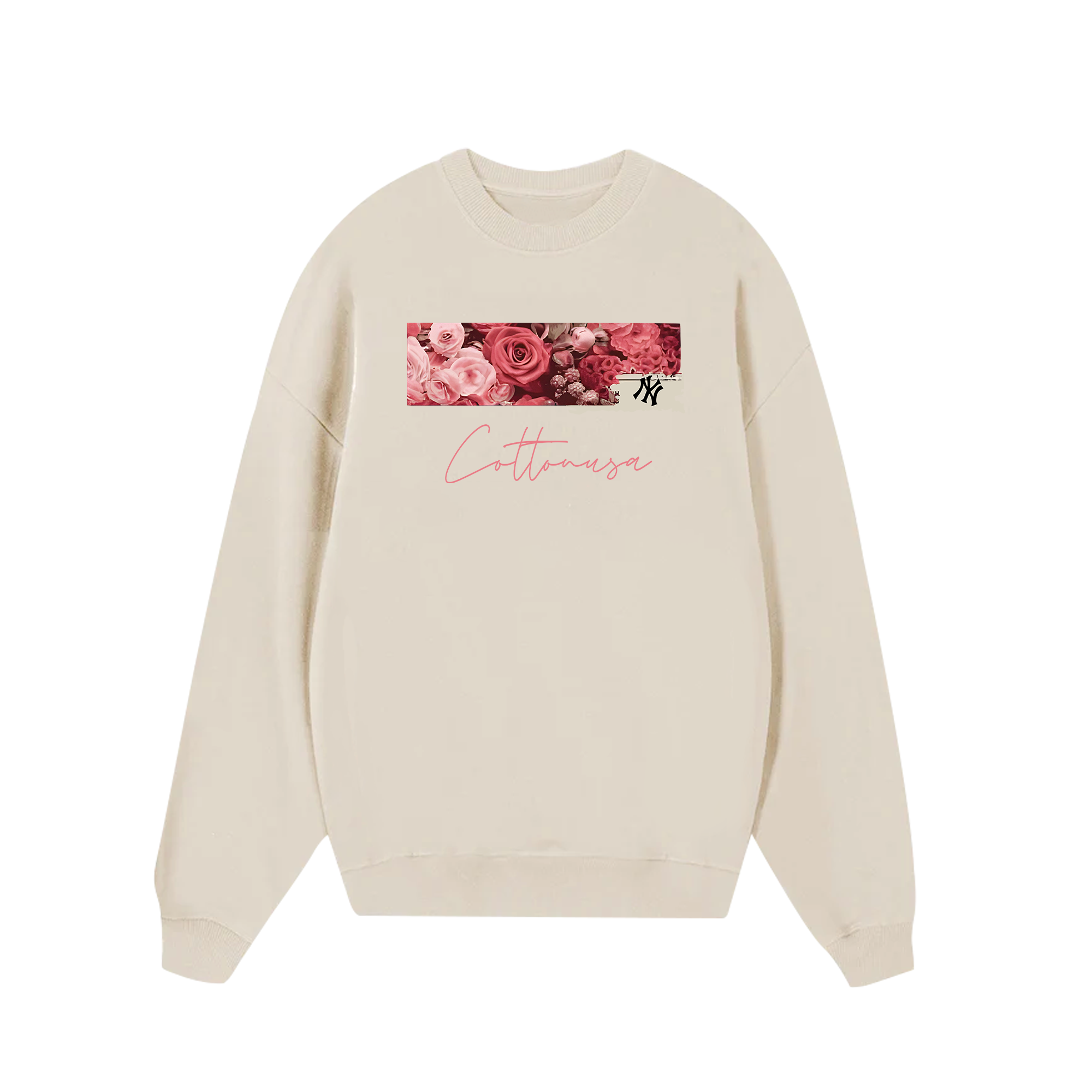 MLB Floral Rose Logo Retro Sweater