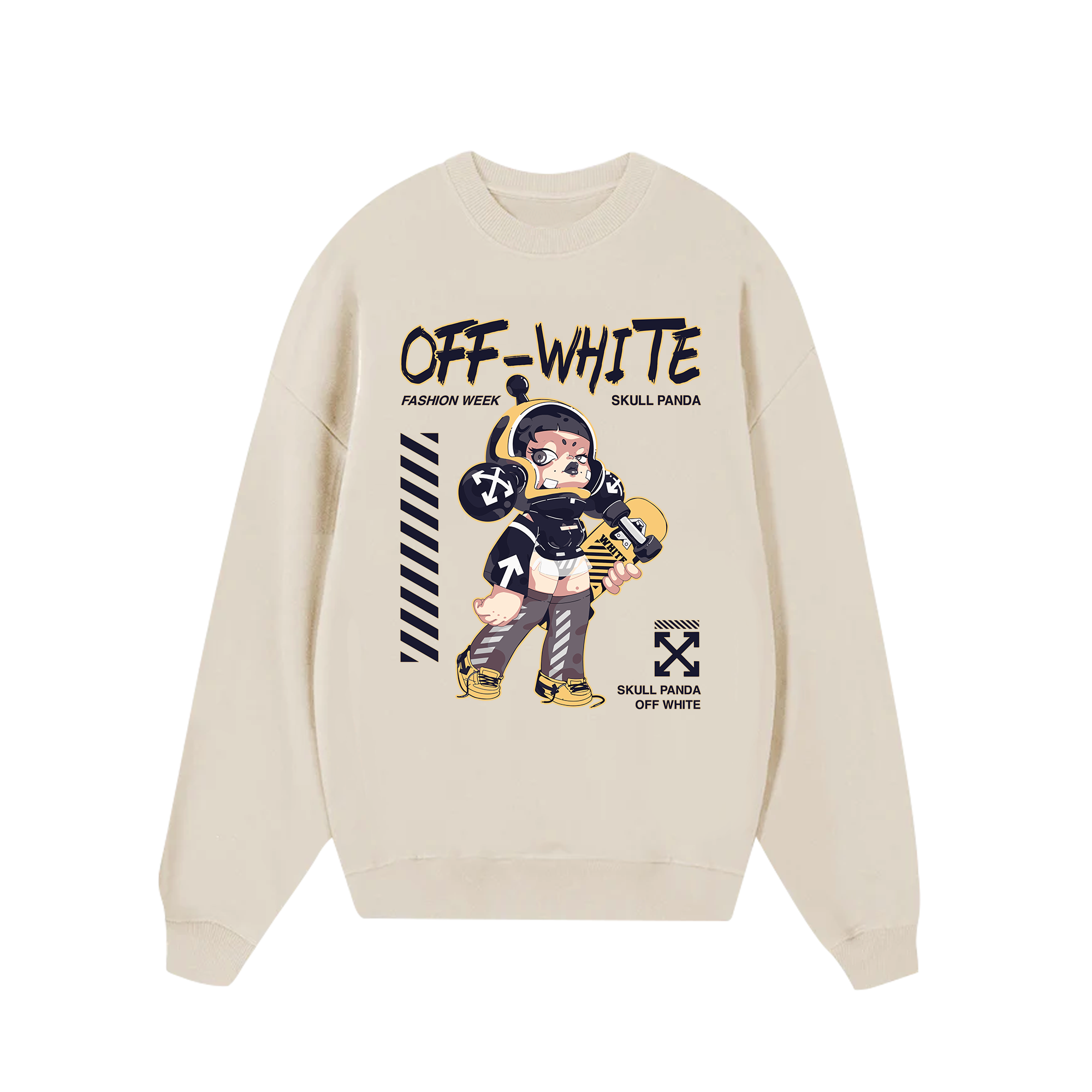 Off White Skull Panda Sweater