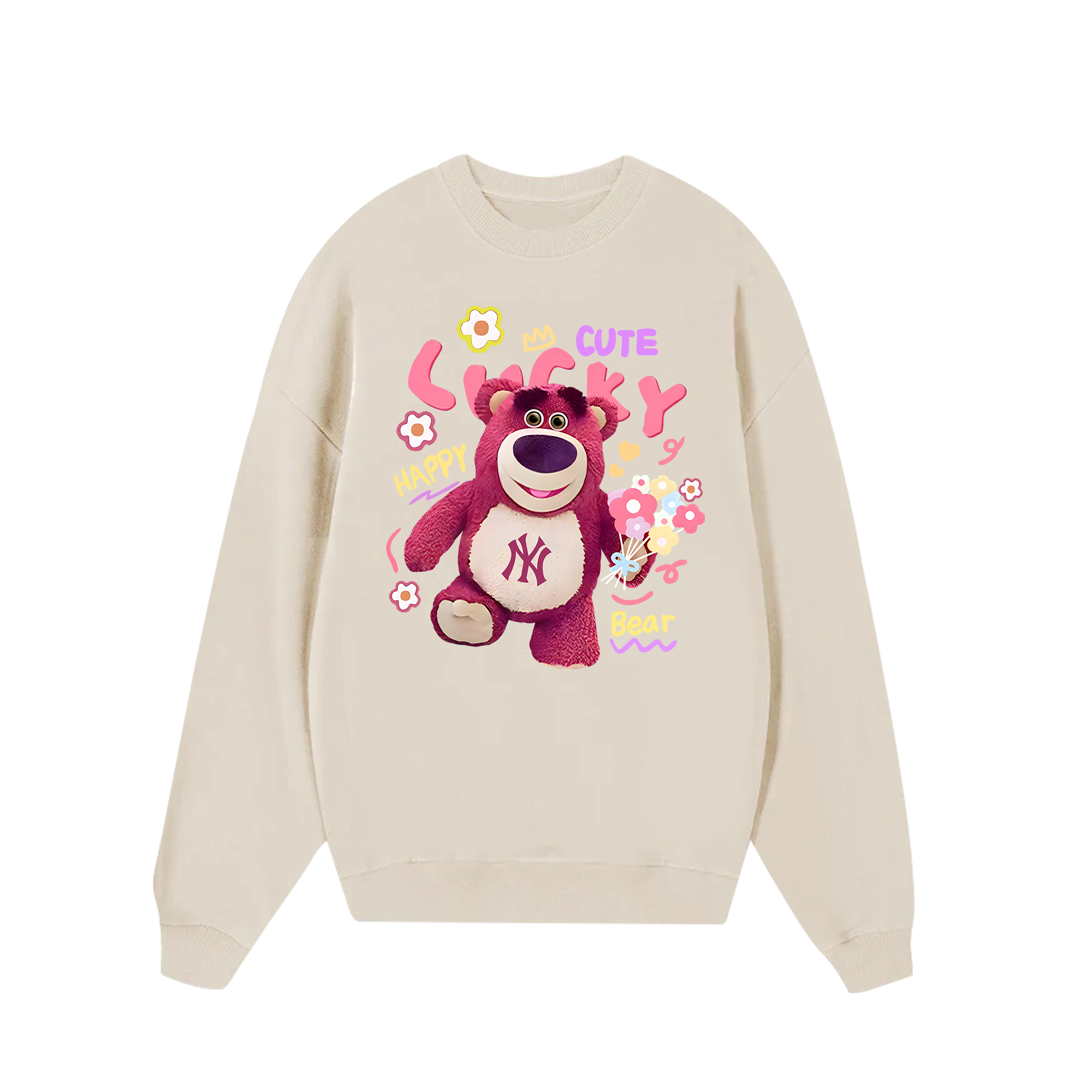 MLB Floral Pink Bear Toy Story Sweater