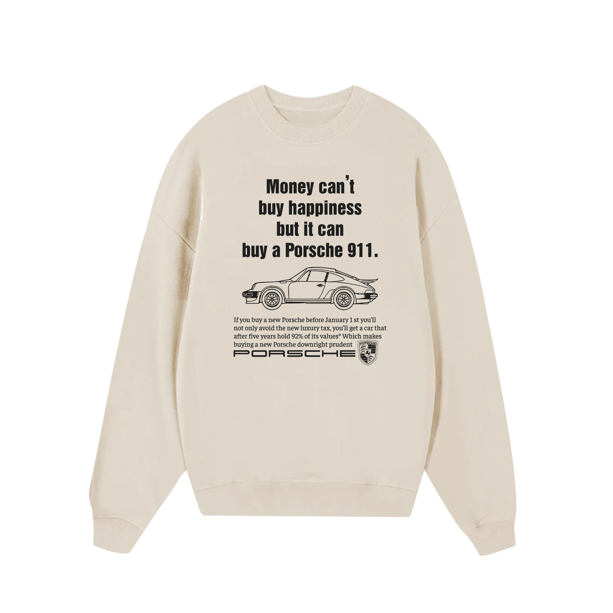 Porsche Money Can't Buy Happiness Sweater