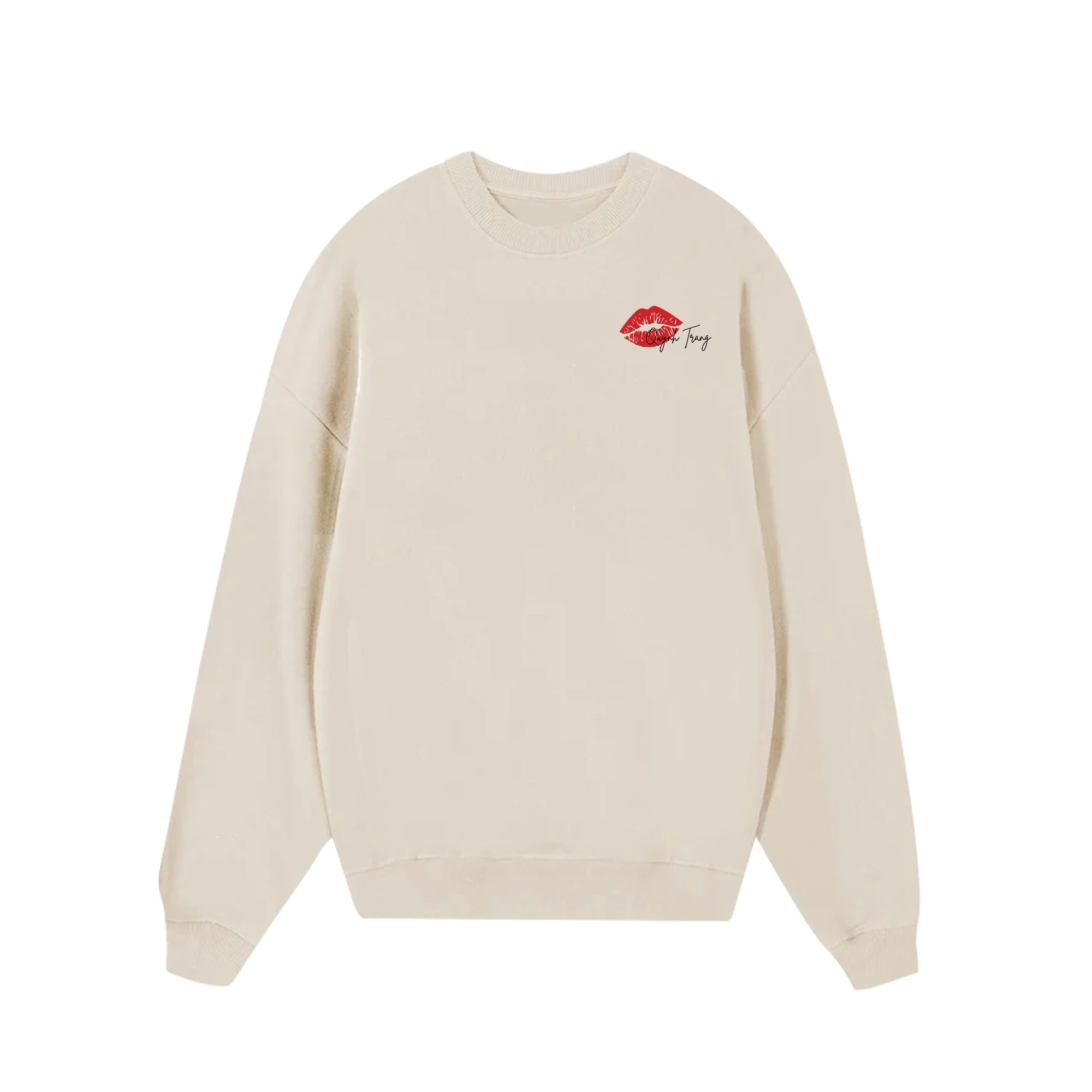 Custom Couple Lips Number Sweater