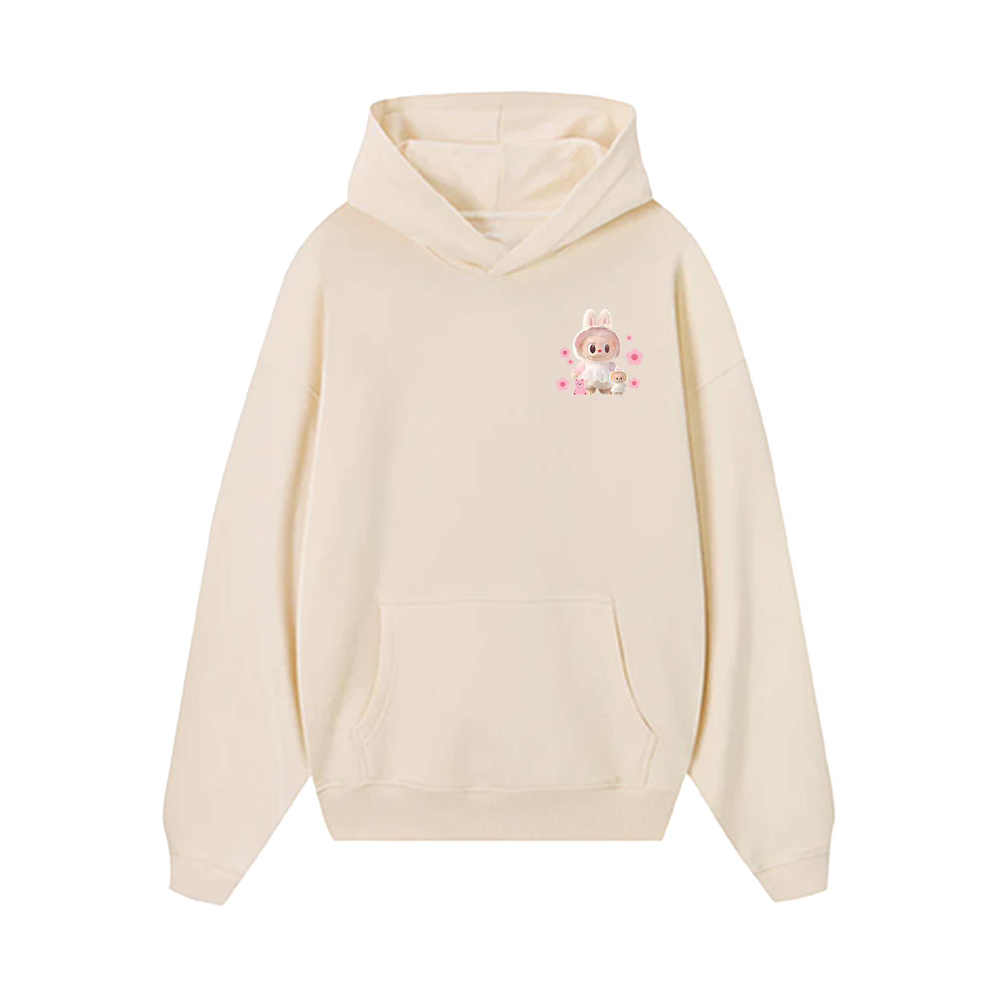 Labubu Cute Pink Flower Hoodie