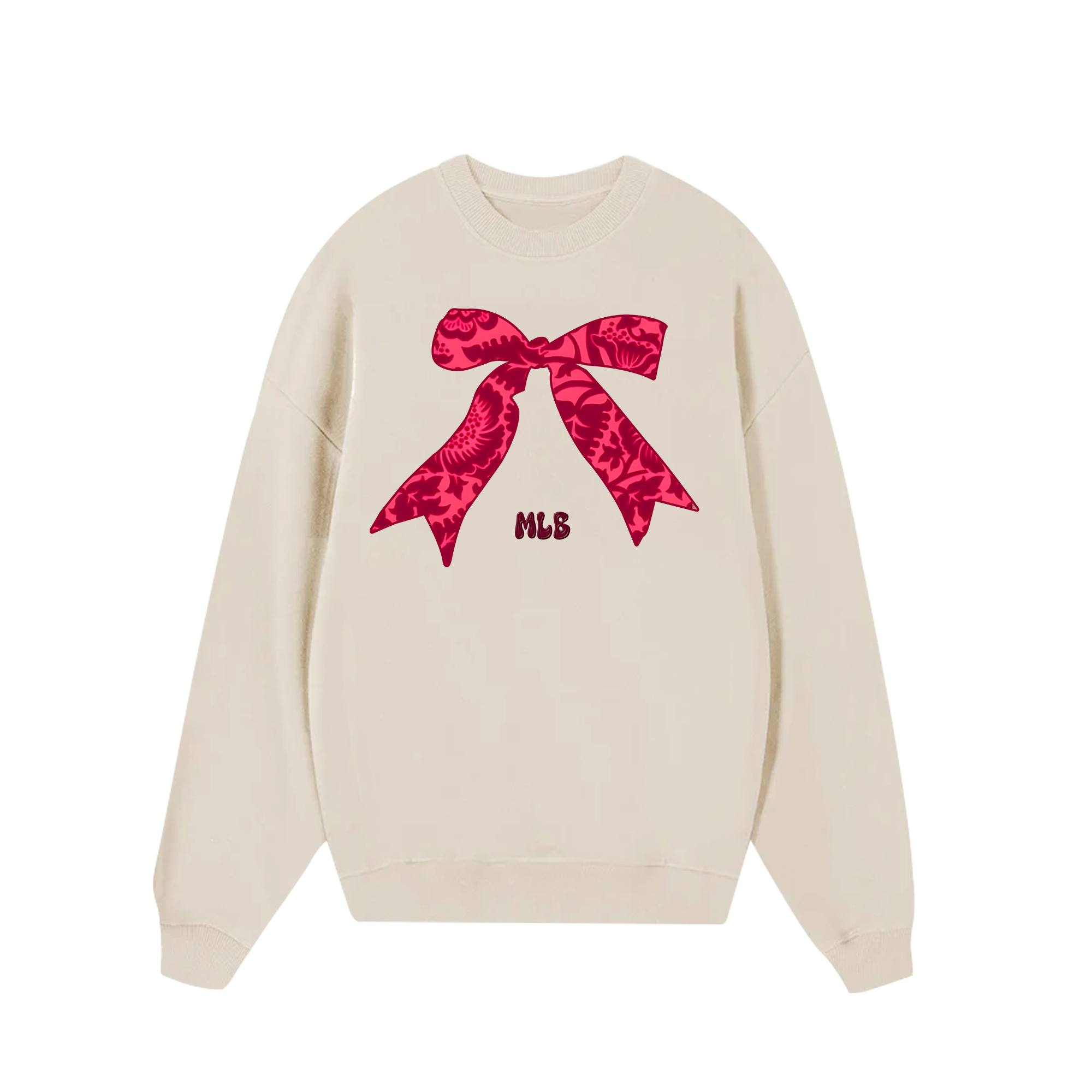 MLB Floral Coquette Pink Sweater