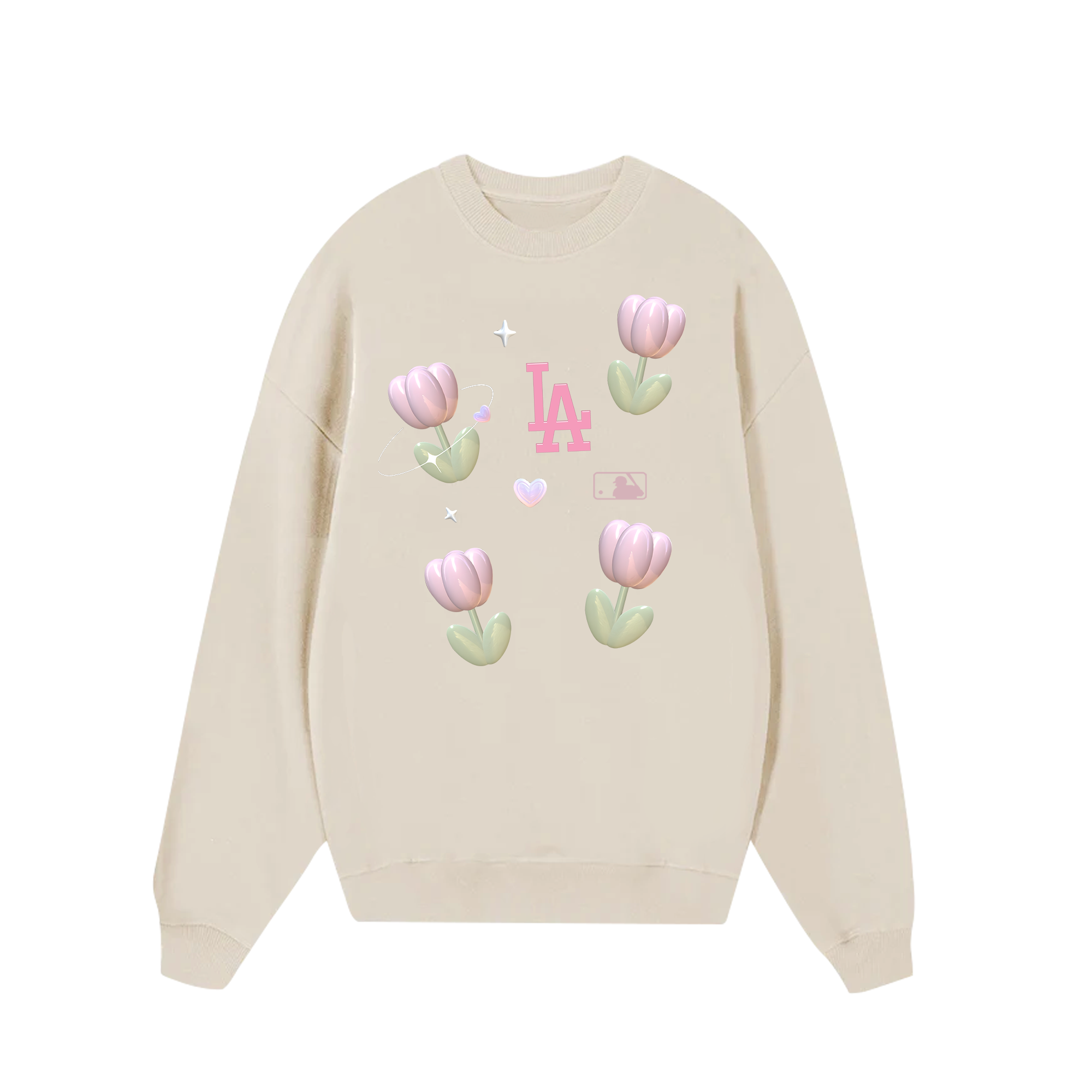 MLB Floral Cute LA Tulip Sweater