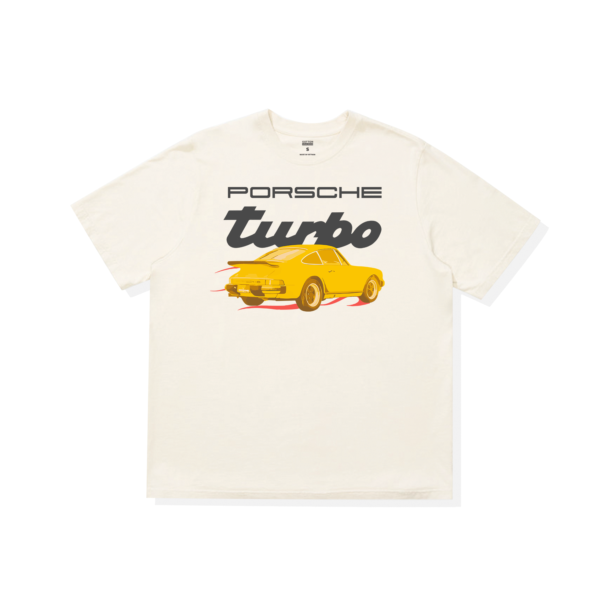 Áo Thun Oversize Porsche Turbo Golden Race