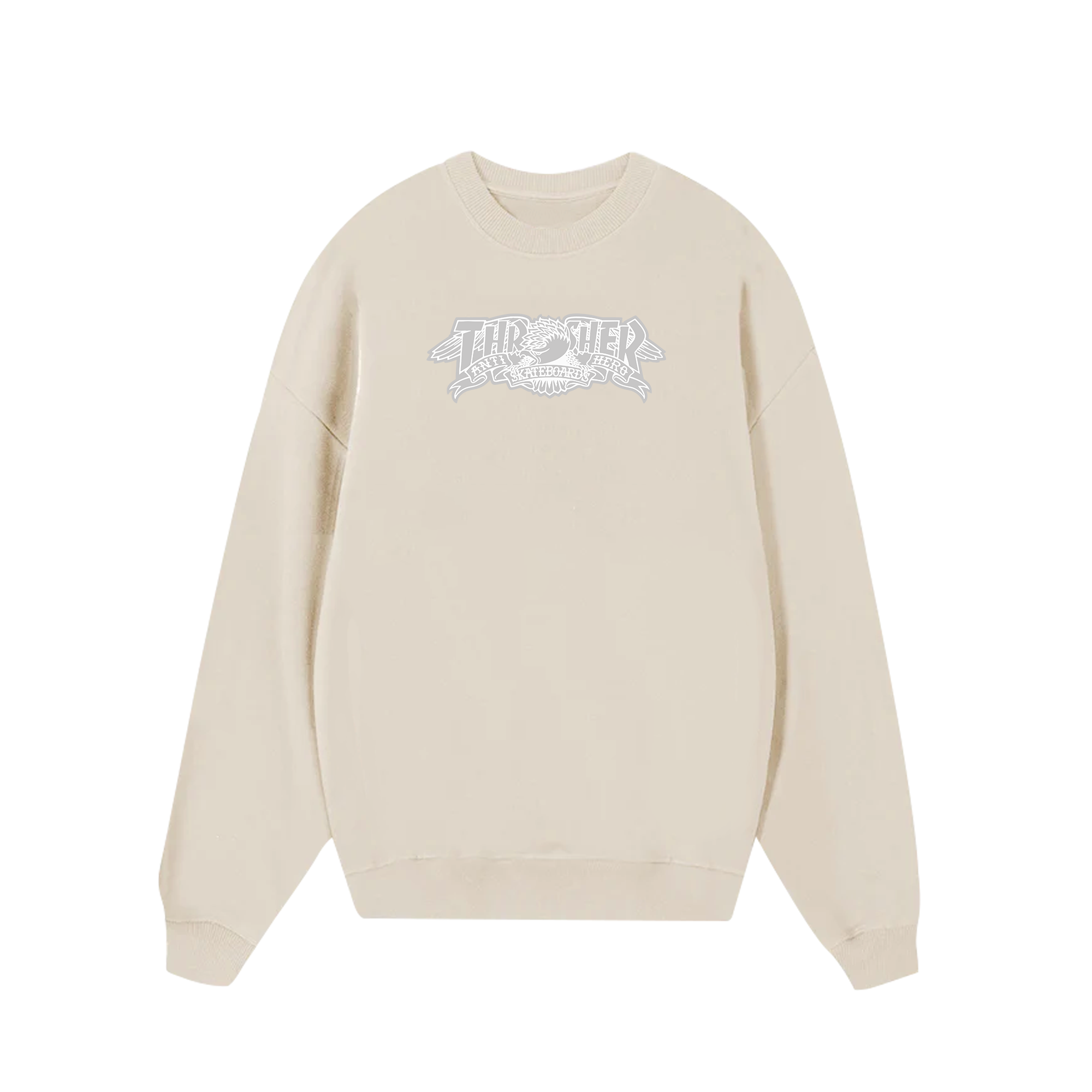 Thrasher Silver Anti Skateboards Hero Sweater