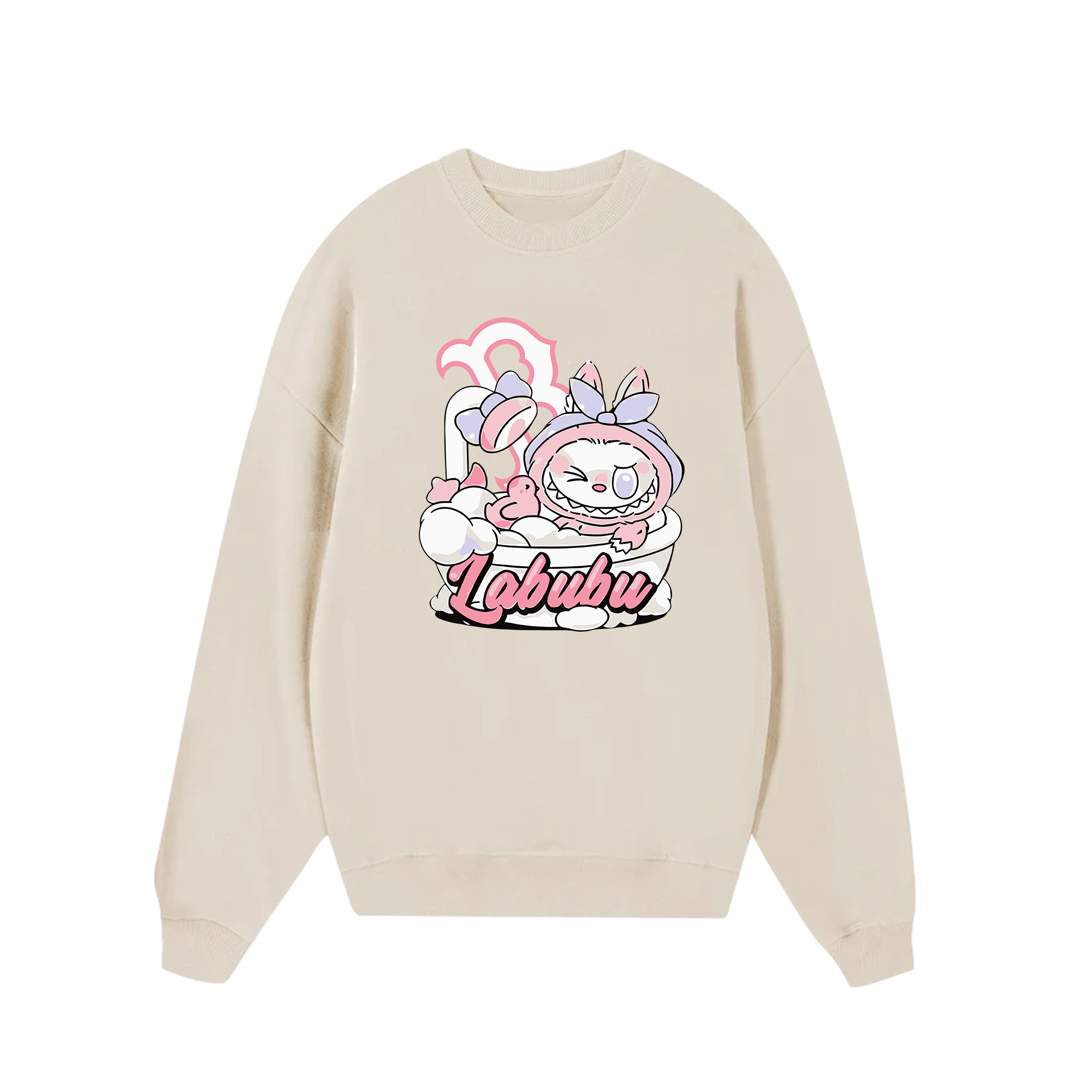 MLB Labubu Pink Shower Boston Sweater