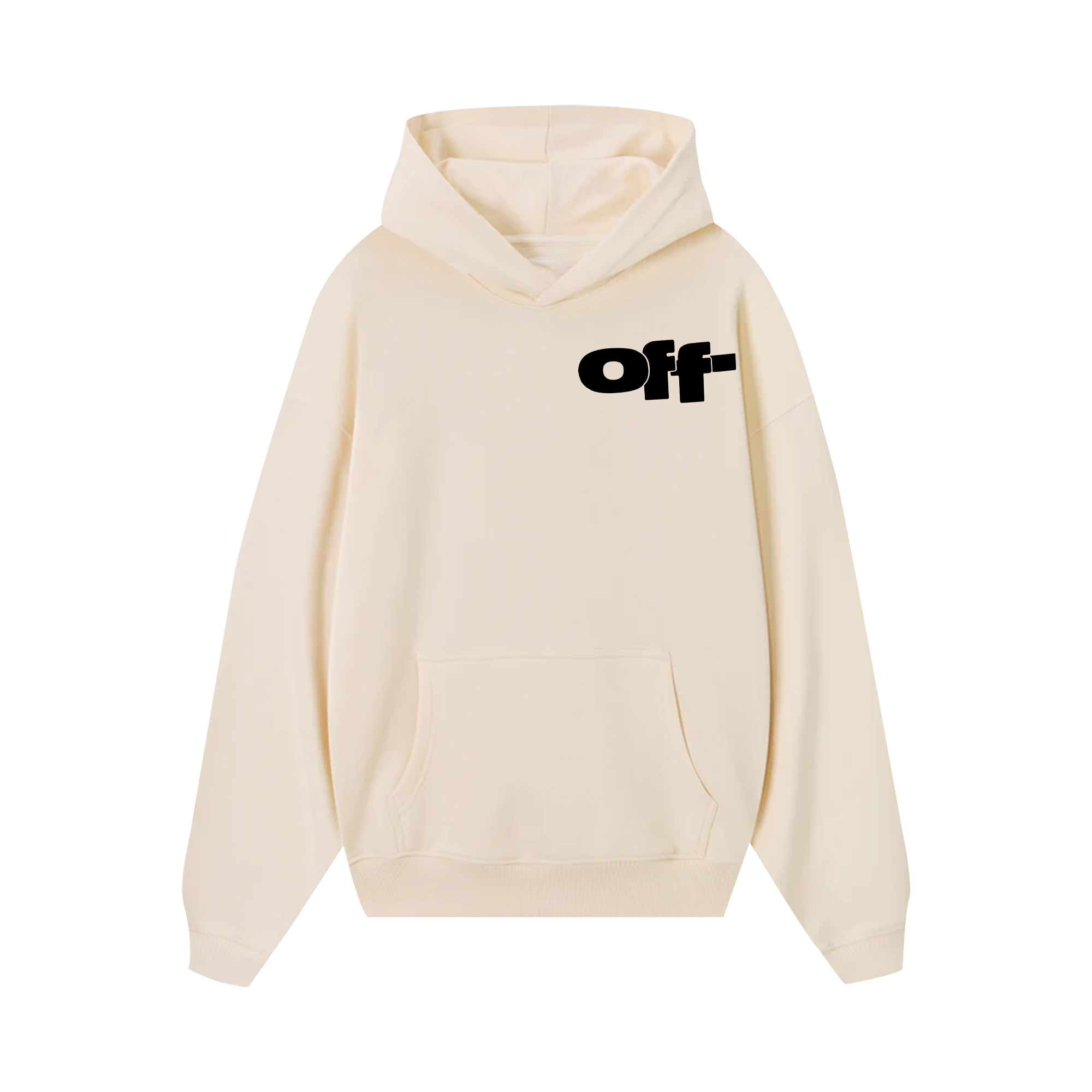 Off White Black Type Graphic Hoodie