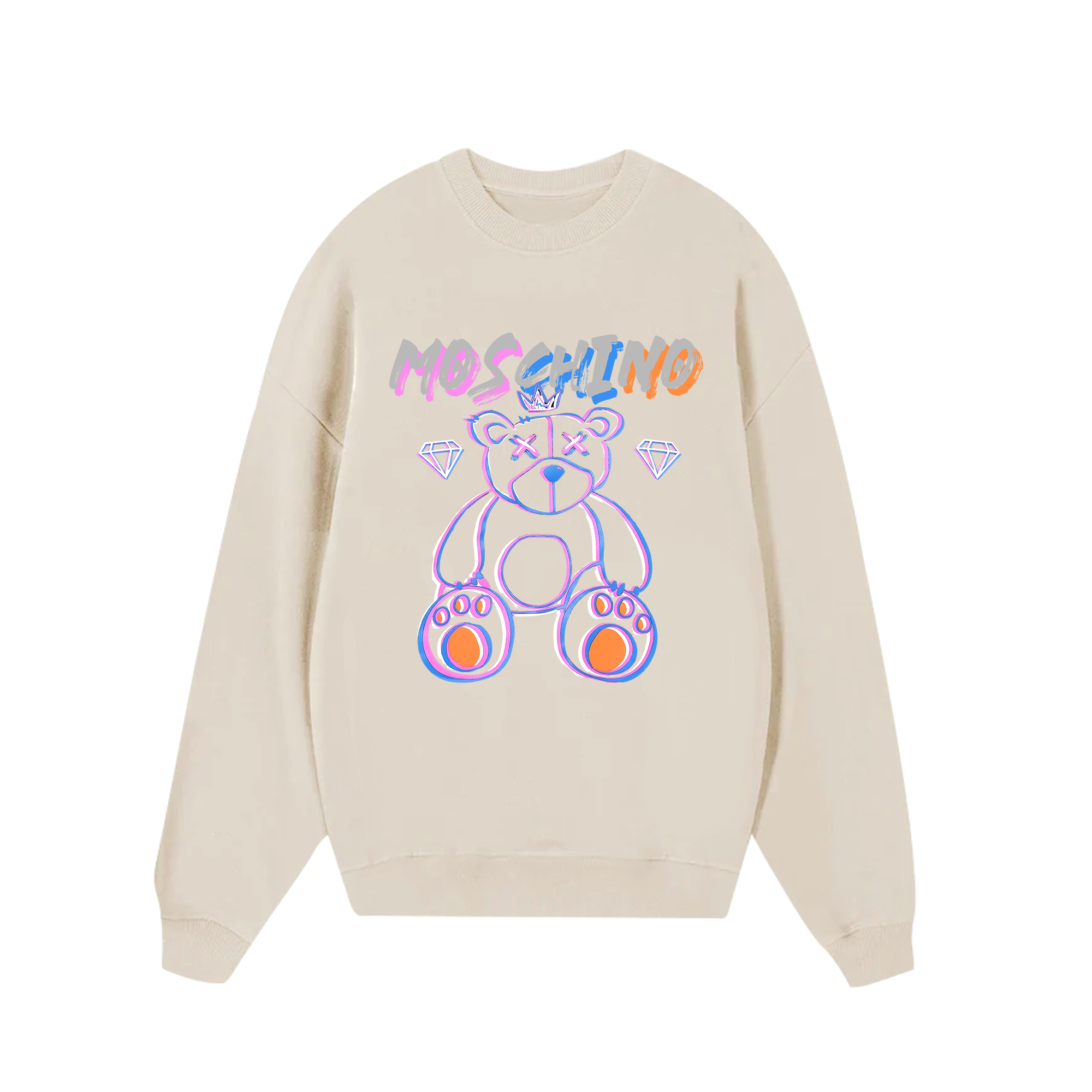 Moschino Blue Pink Bear Sweater