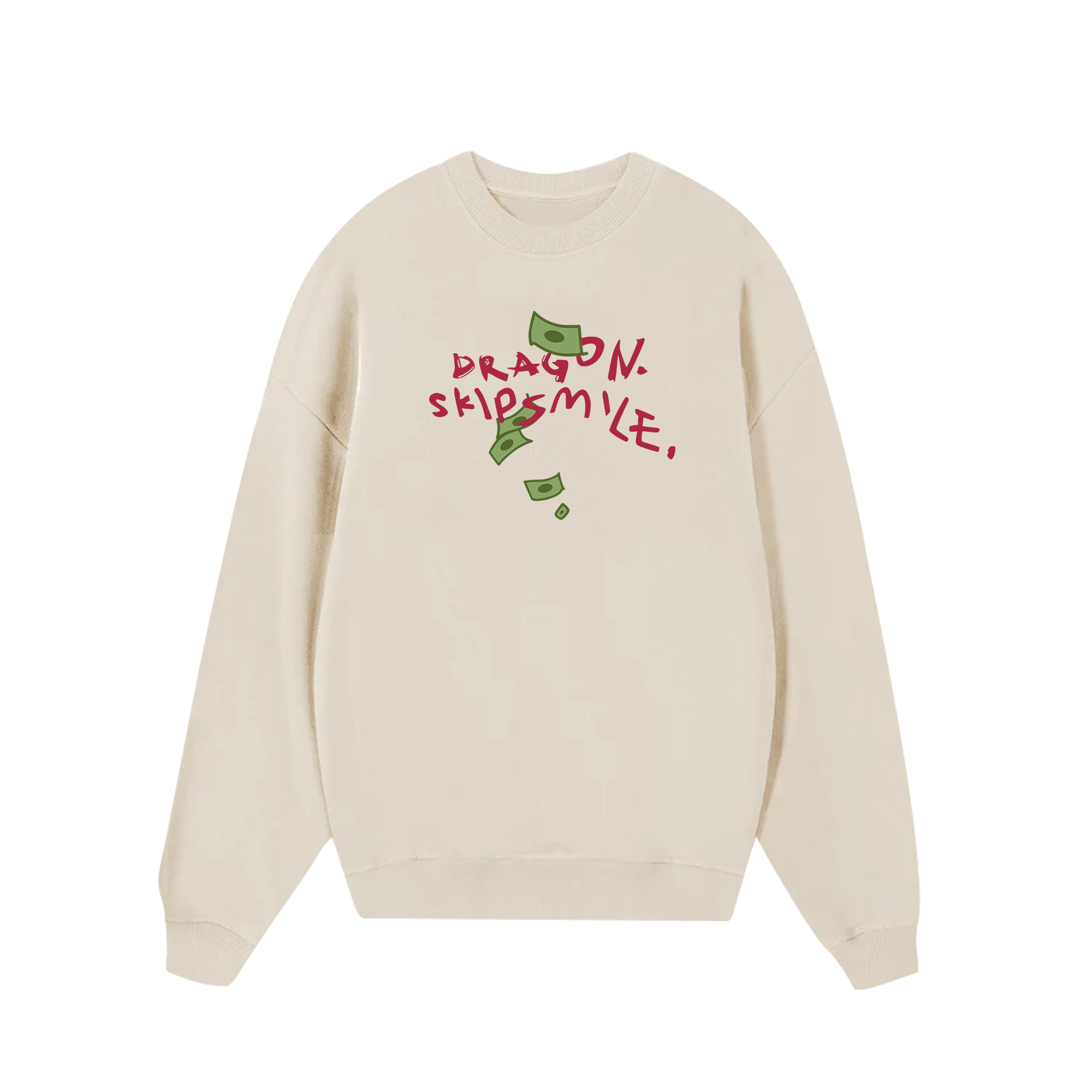 Money Dragon Skip Smile Sweater