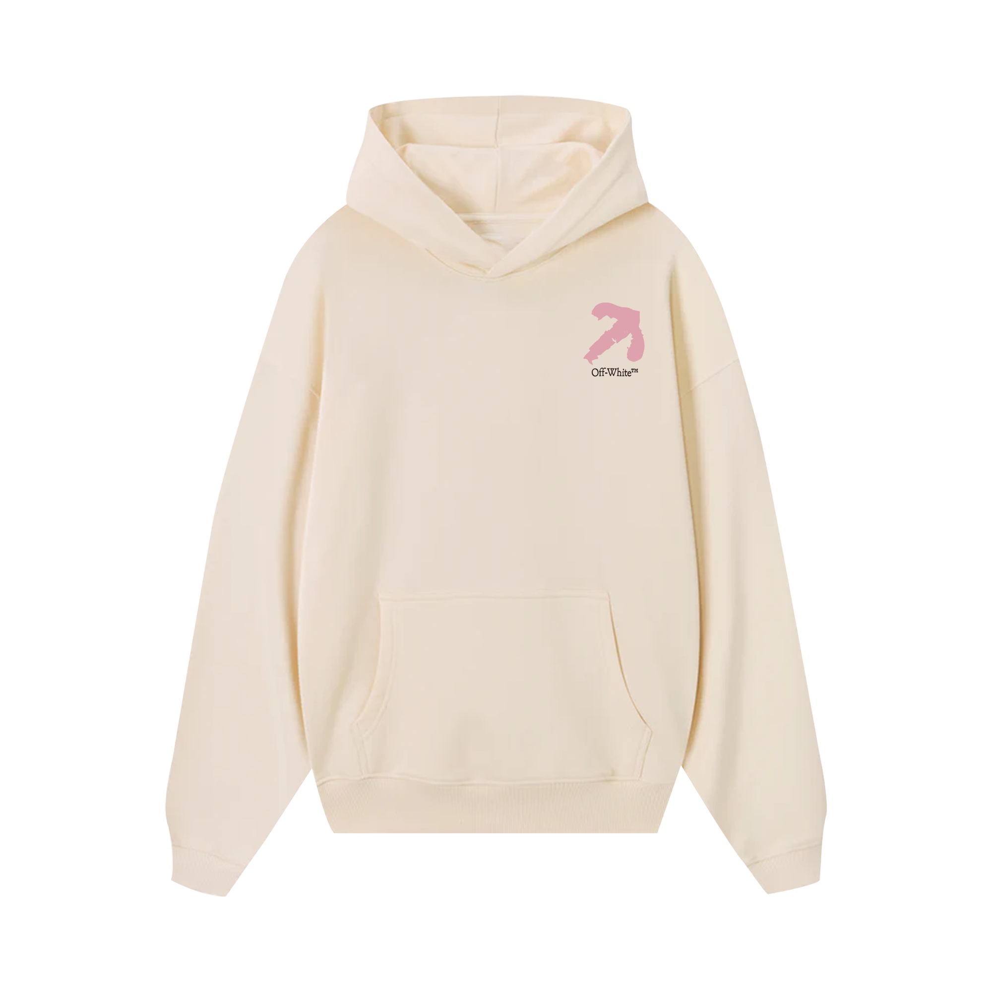 Off White Brush Pink Arrow Hoodie