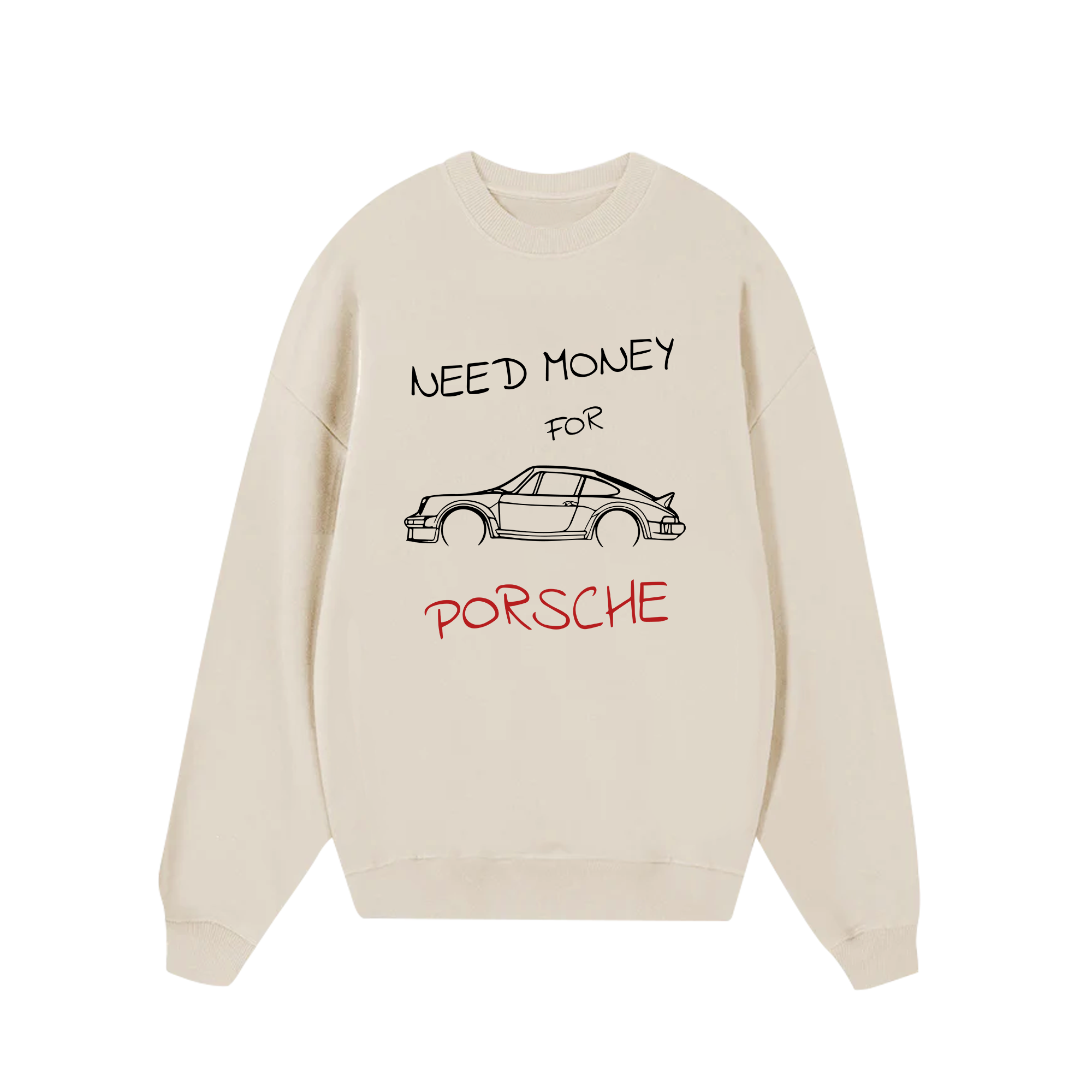 Porsche Need Money Sketch Sweater