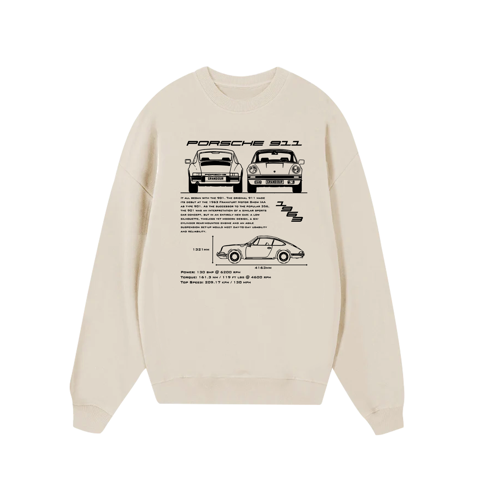 Porsche 911 Blueprint Sweater