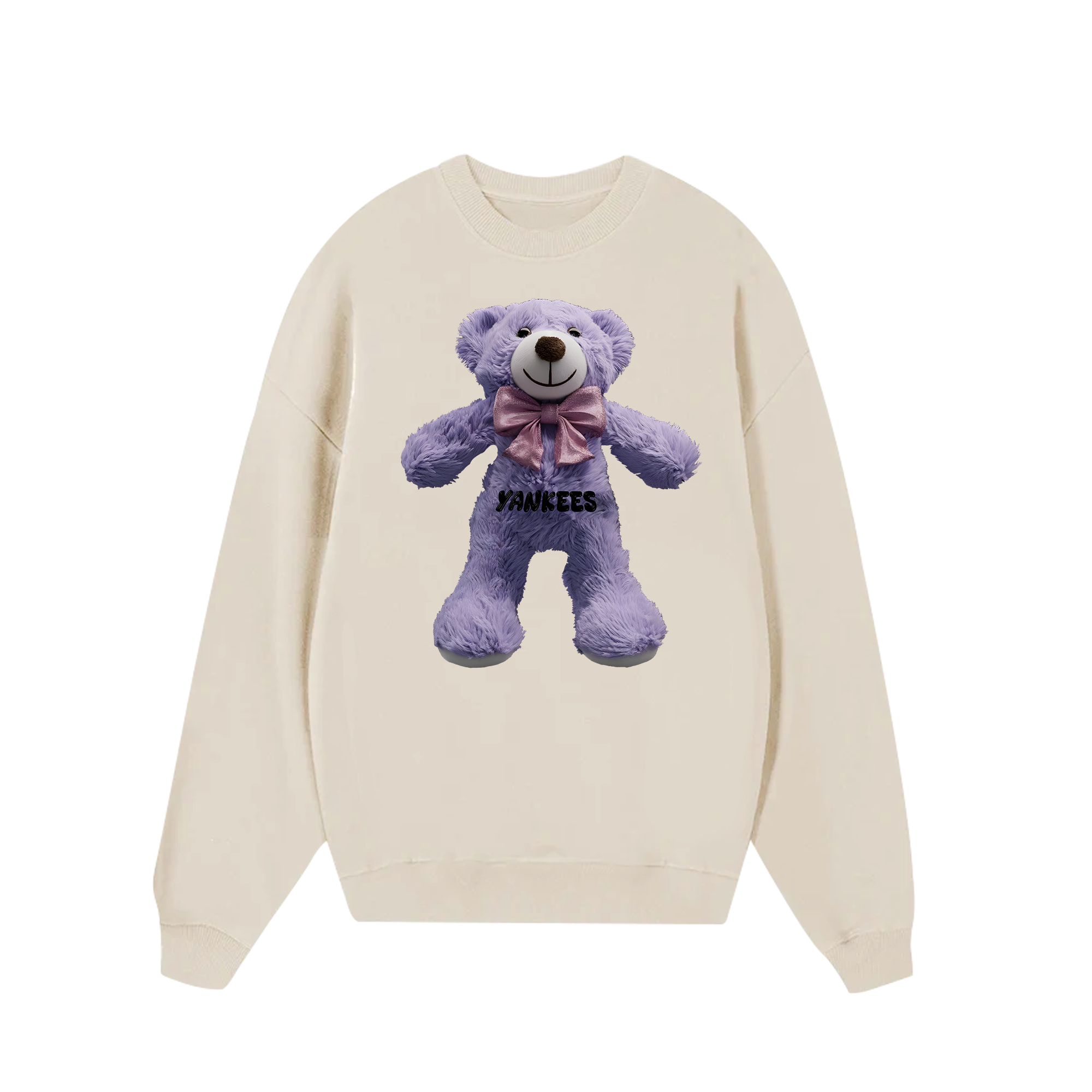 MlB Floral Purple Teddy Bear Sweater