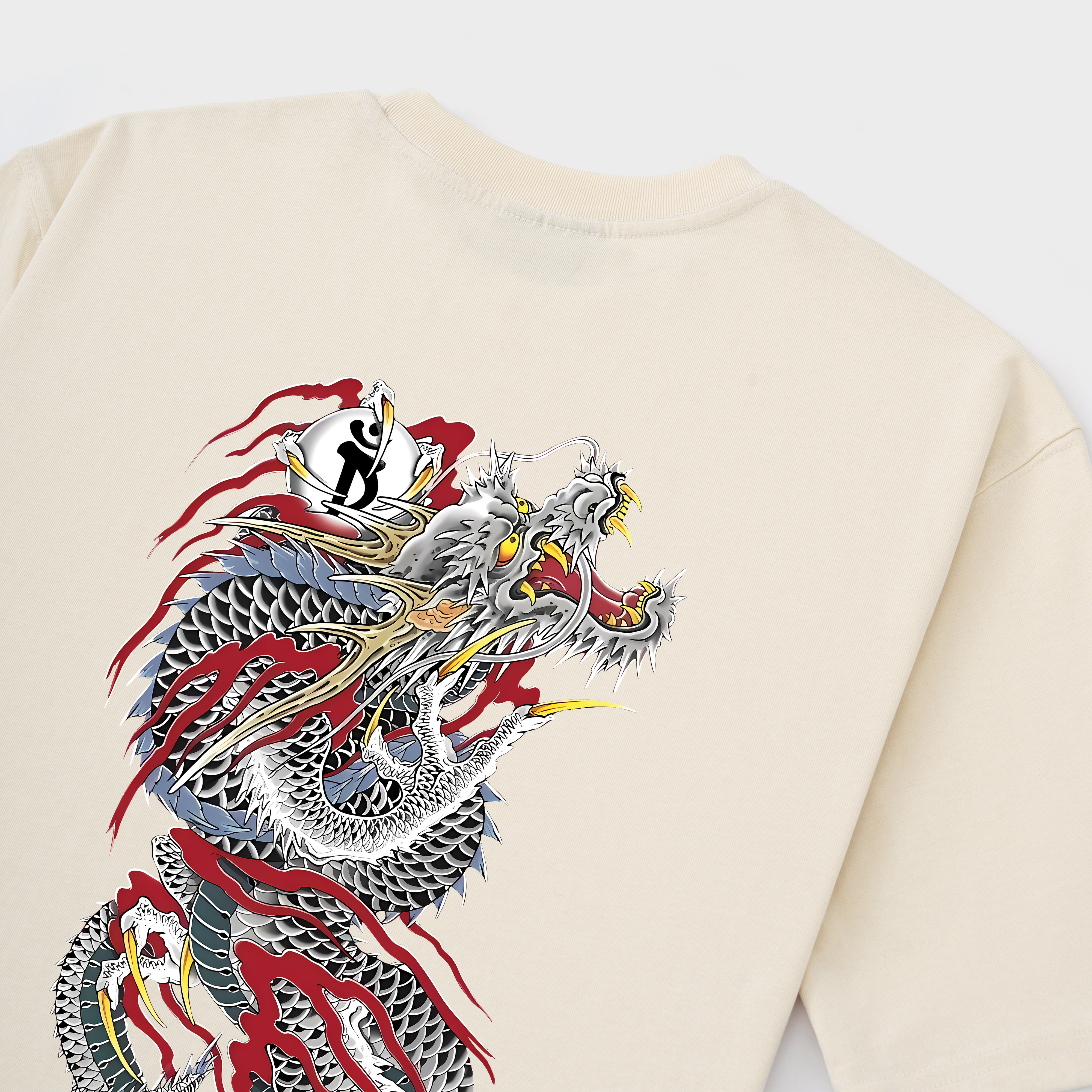 JAPAN DRAGON GRAY T-SHIRT / KEM