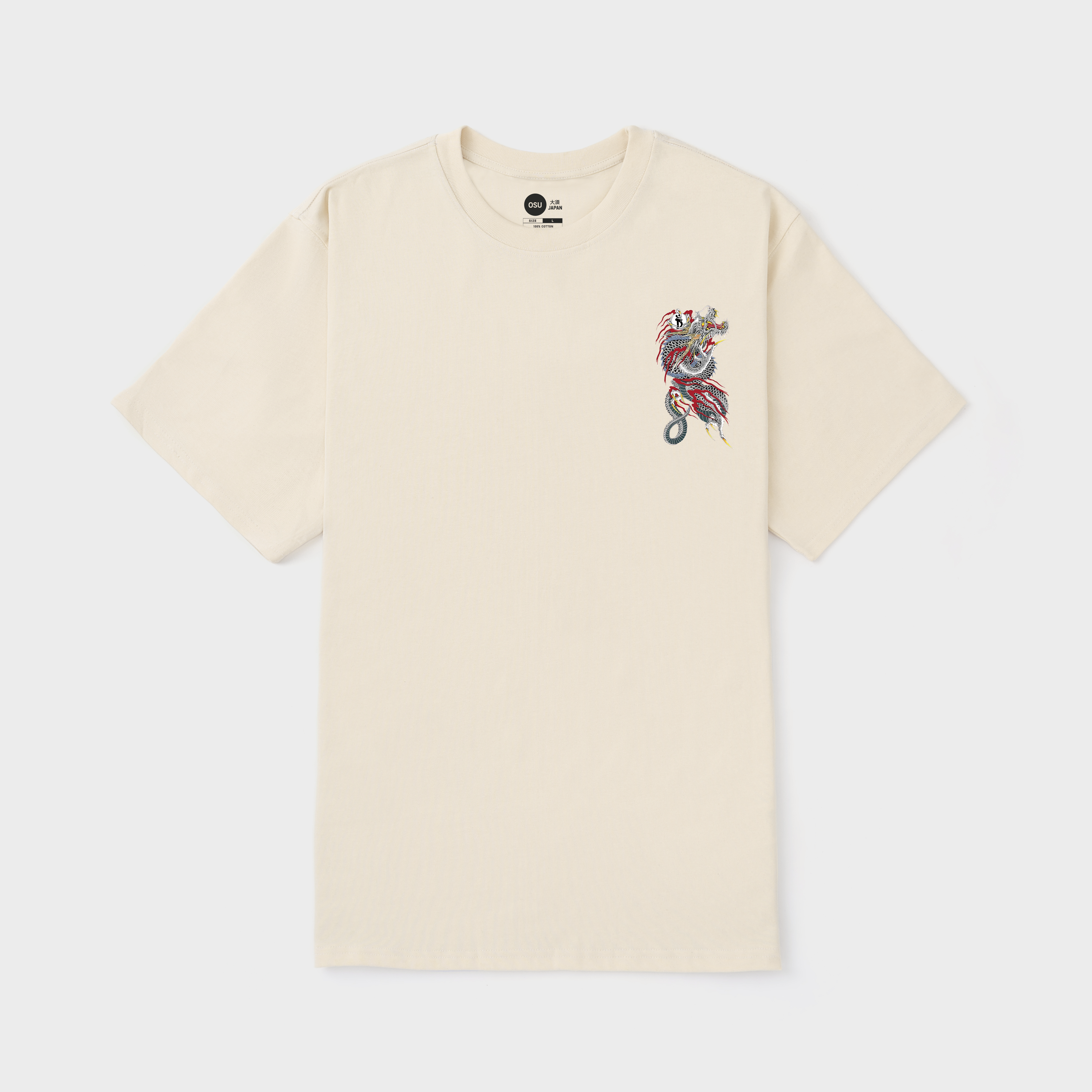 JAPAN DRAGON GRAY T-SHIRT / KEM