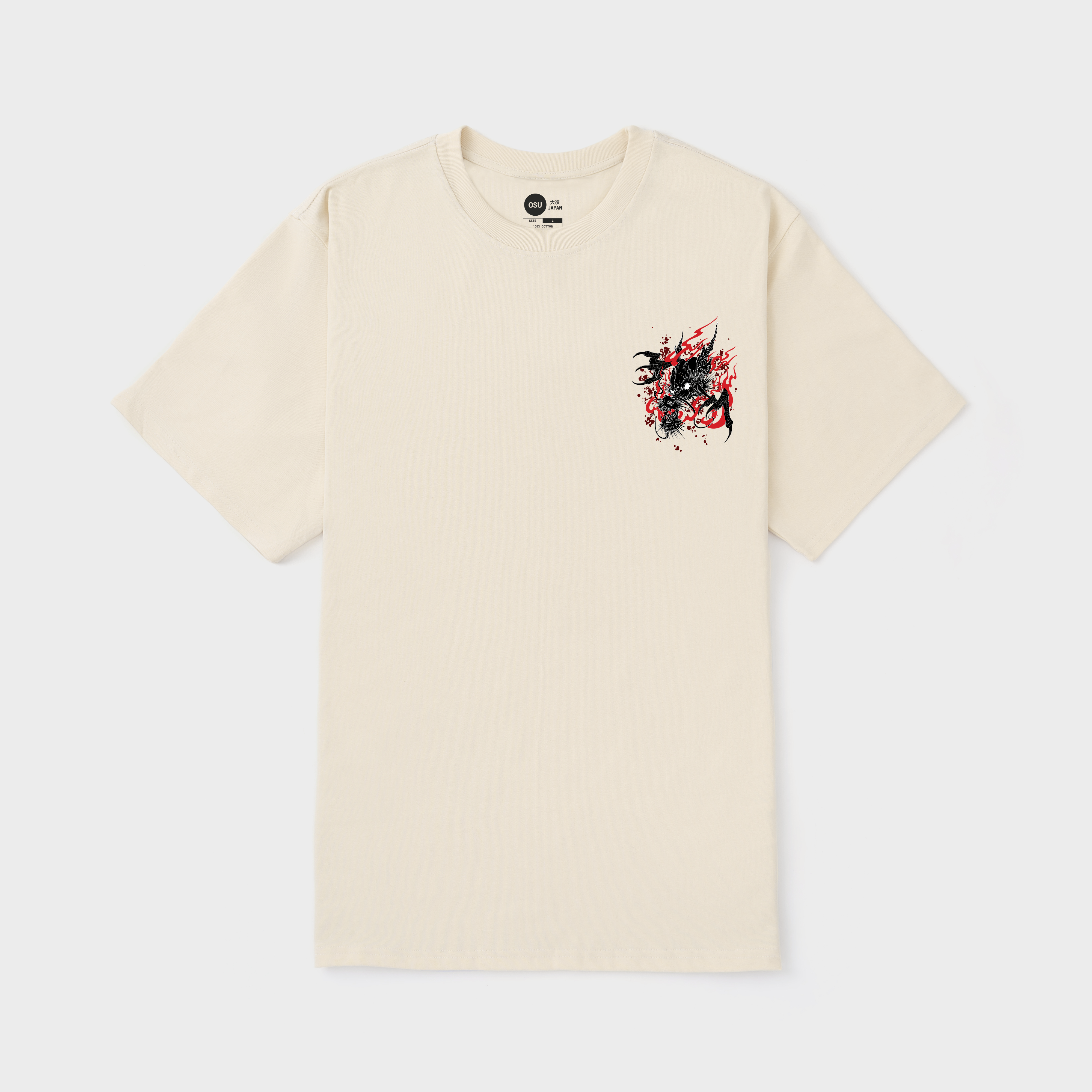 JAPANESE DRAGON BLUE T-SHIRT / KEM