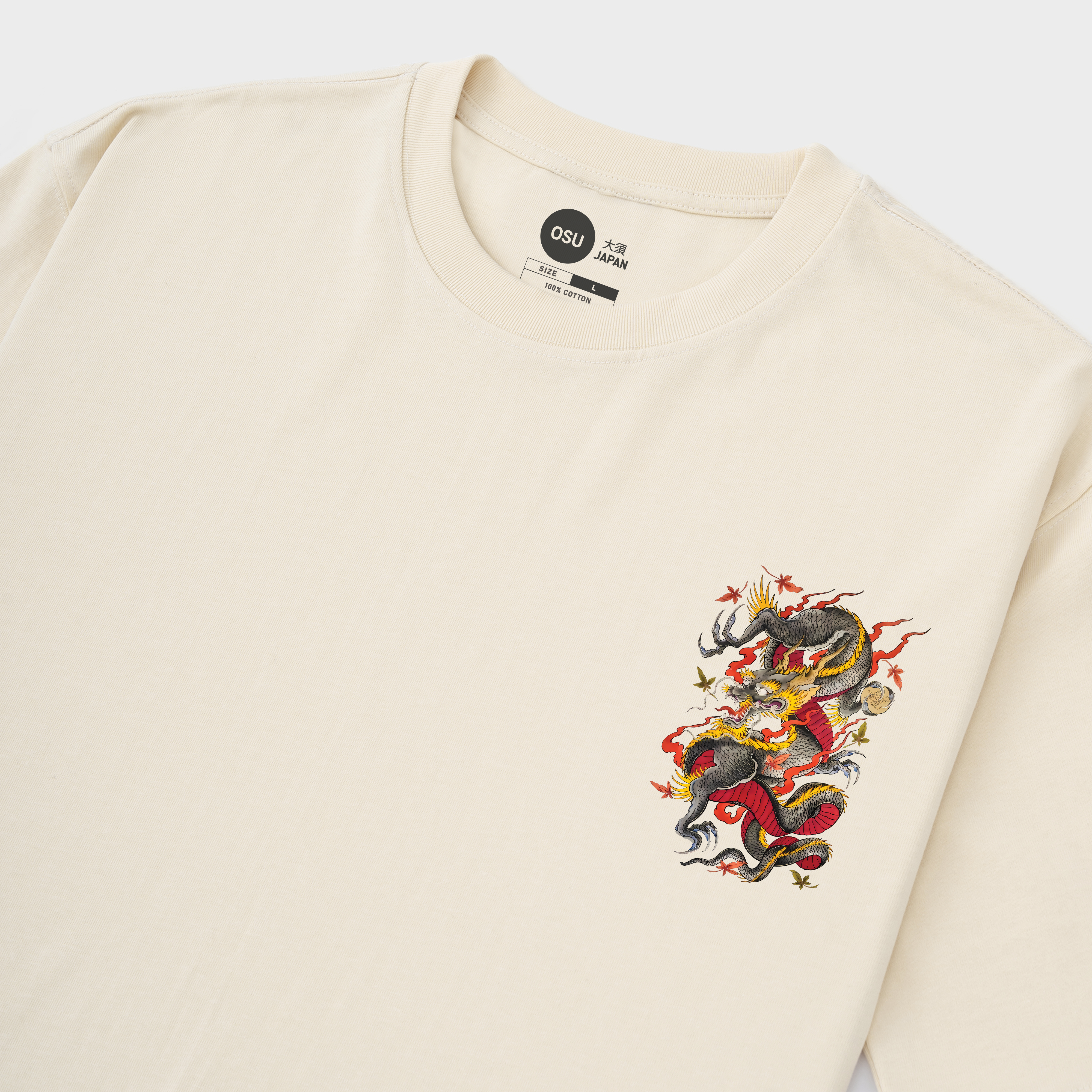 JAPAN DRAGON GRAY T-SHIRT / KEM