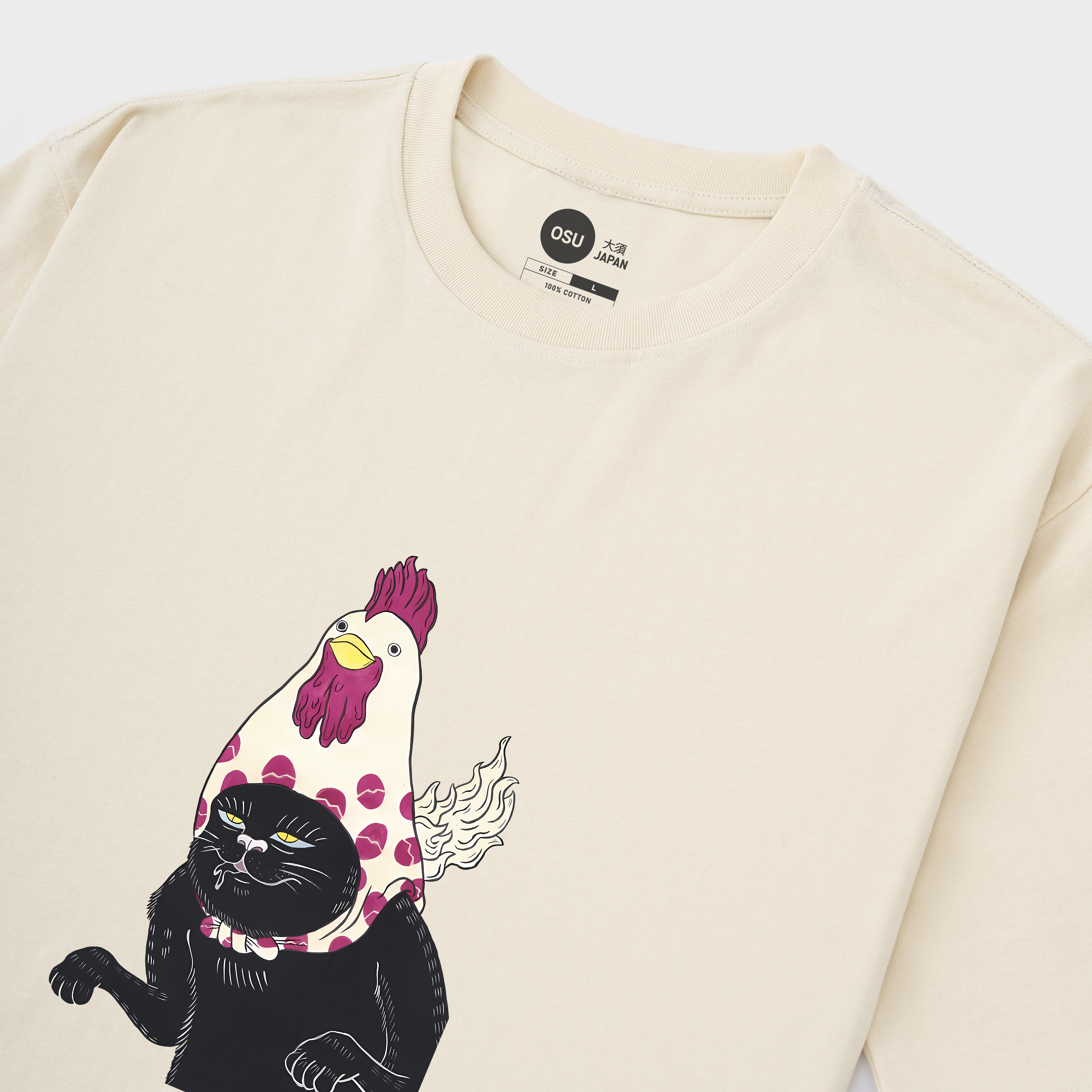 JAPANESE CAT MONSTER T-SHIRT / KEM