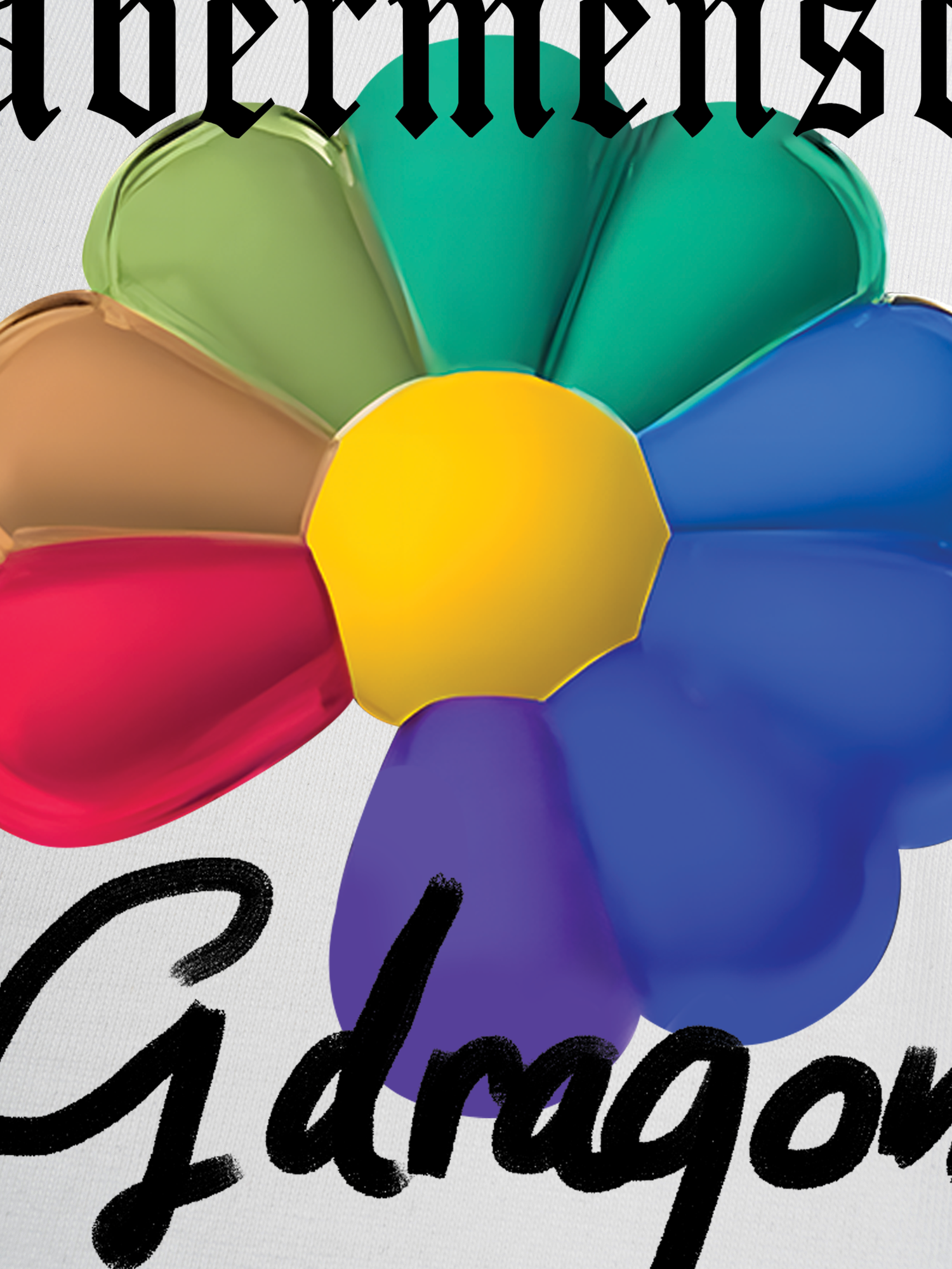 Áo Thun Ringer Relaxed Fit Floral Rainbow GD