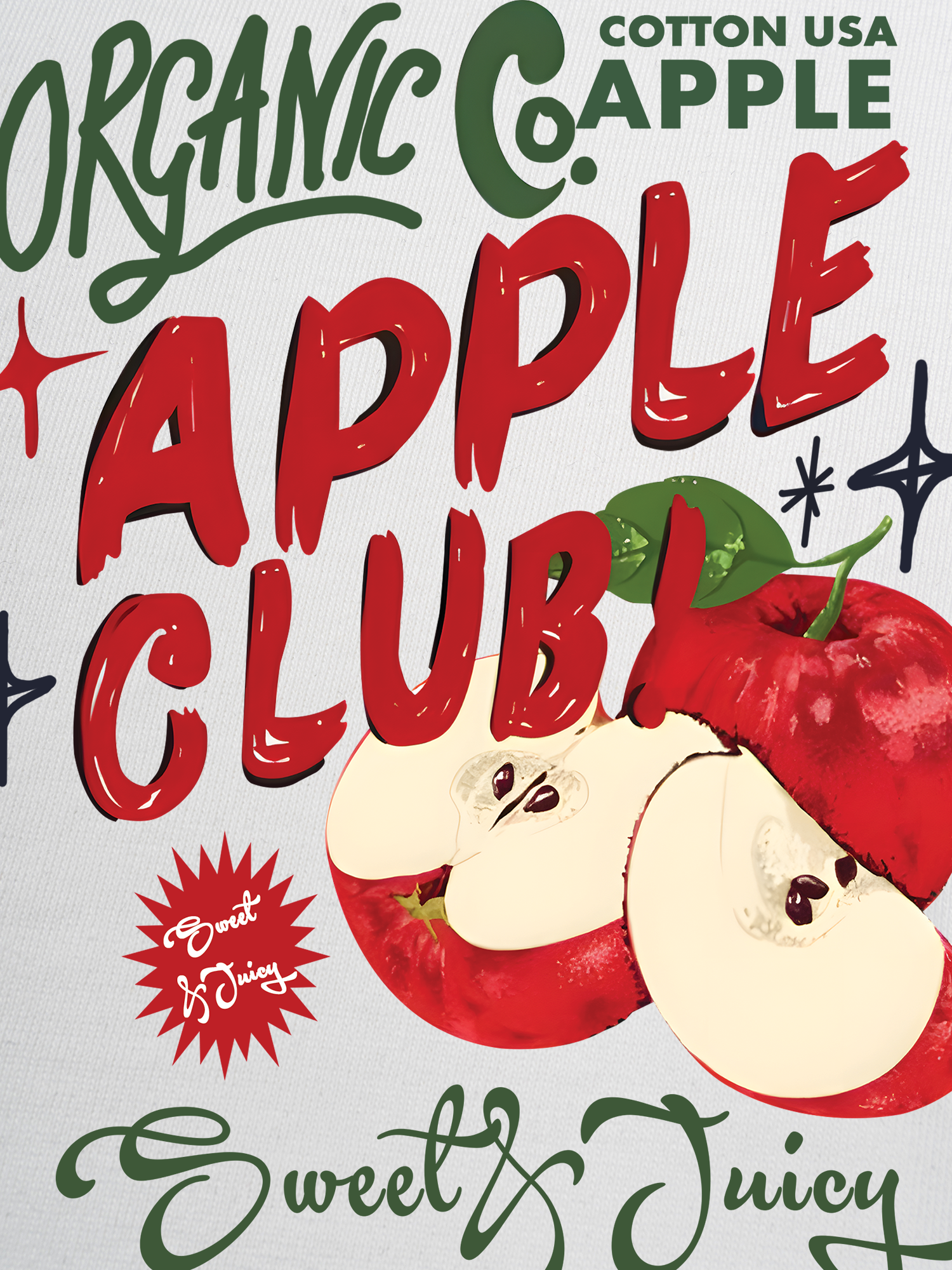 Áo Thun Ringer Relaxed Fit Tropical Apple Club