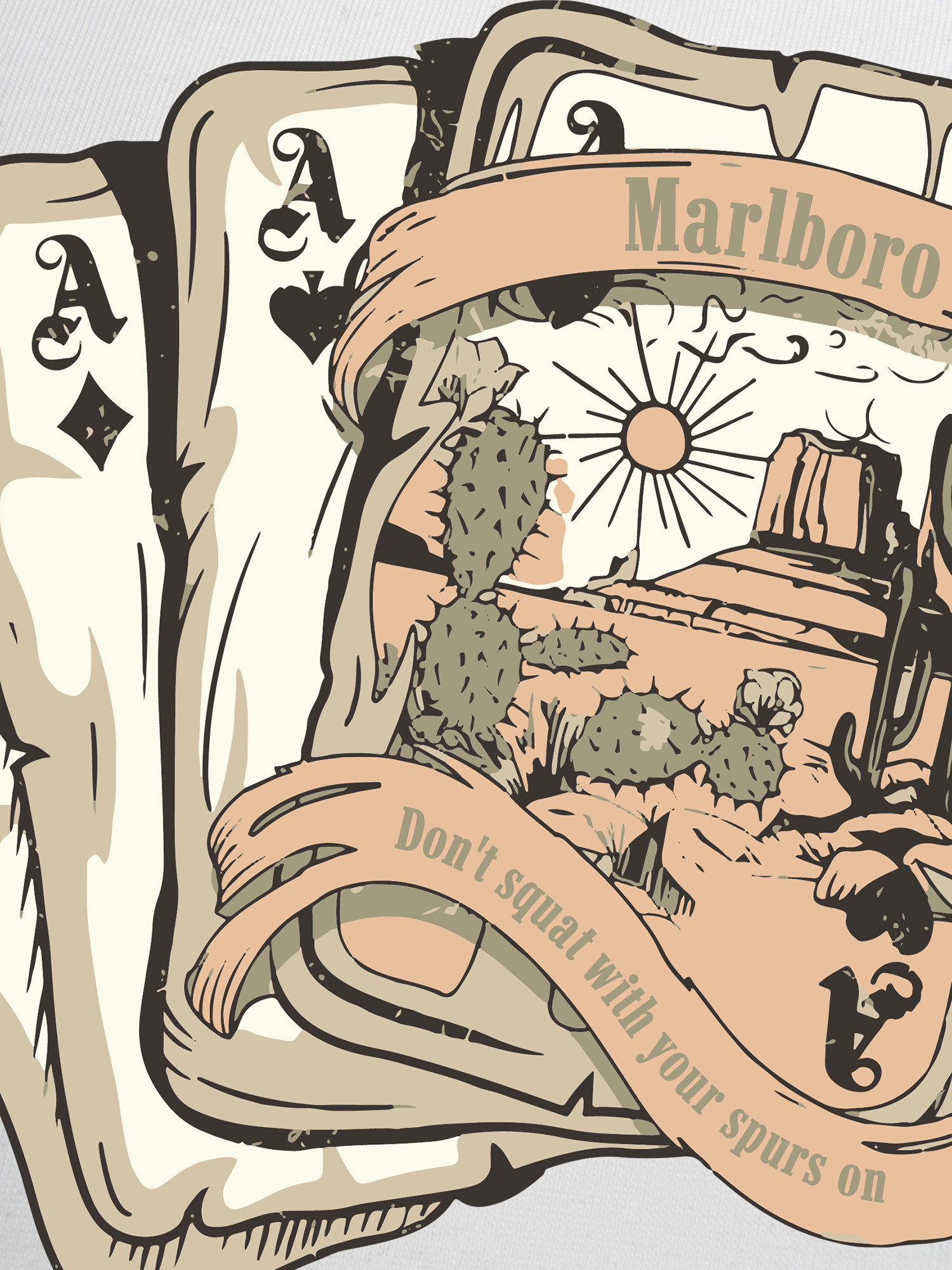 Áo Thun Ringer Relaxed Fit Marlboro Don_t Squat