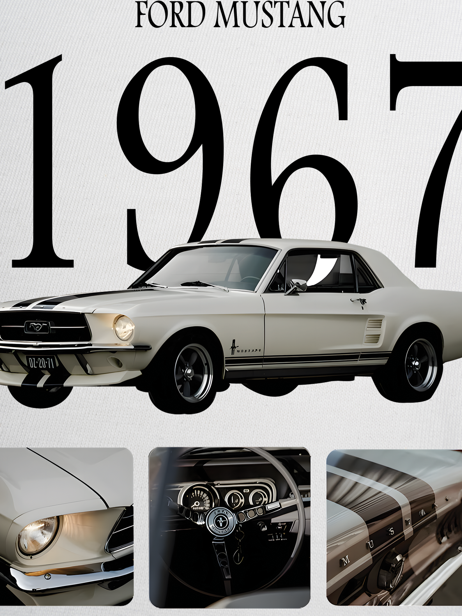 Áo Thun Ringer Relaxed Fit Mustang 1967