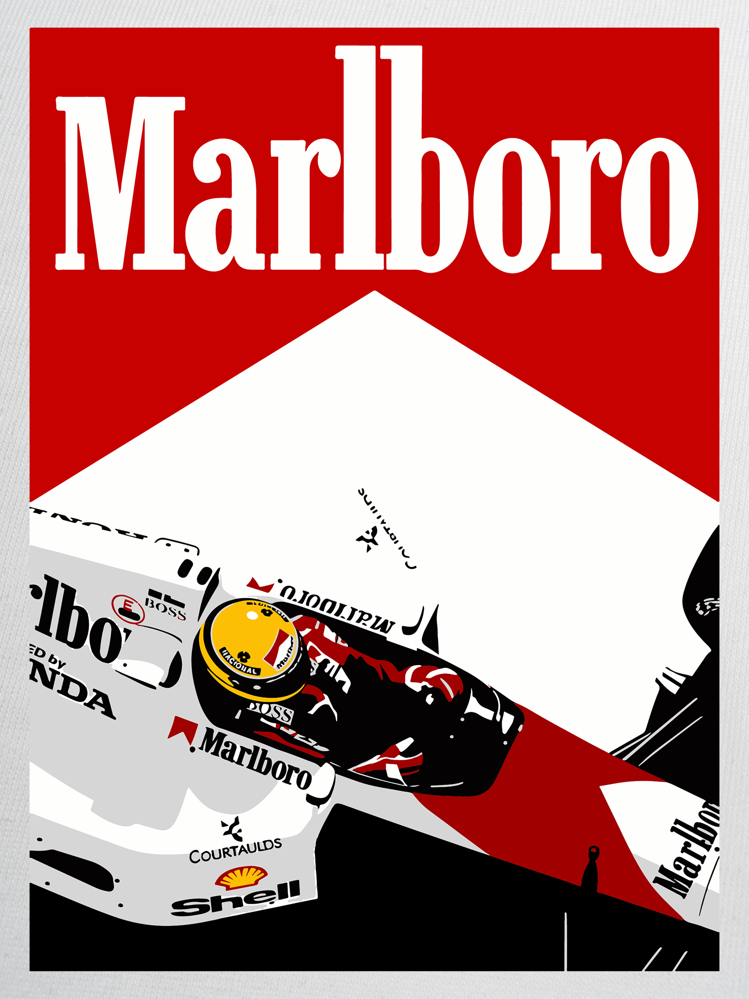 Áo Thun Ringer Relaxed Fit Marlboro F1 Racer