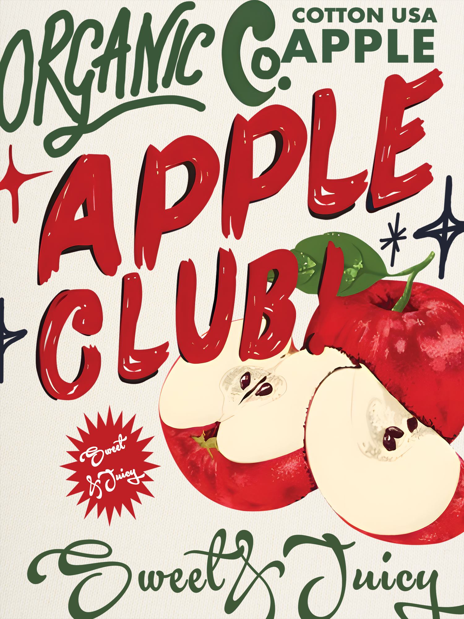 Áo Thun Ringer Relaxed Fit Tropical Apple Club