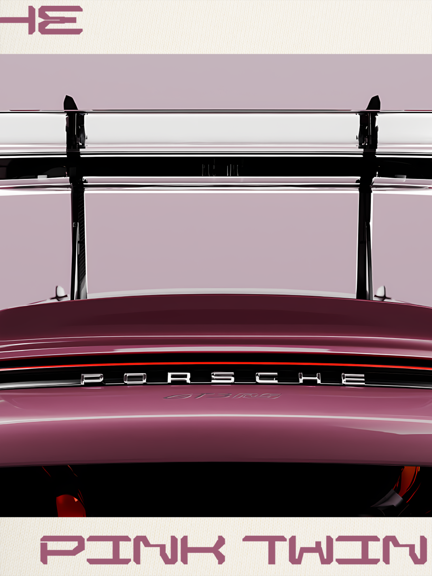 Áo Thun Ringer Relaxed Fit Porsche Pink Twin Turbo