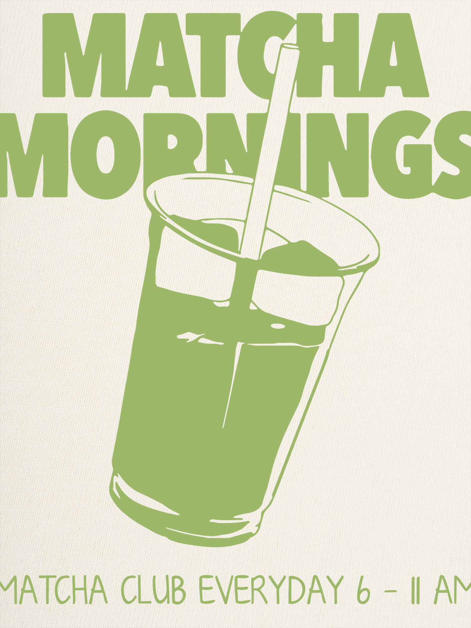 Áo Thun Ringer Relaxed Fit Matcha Mornings