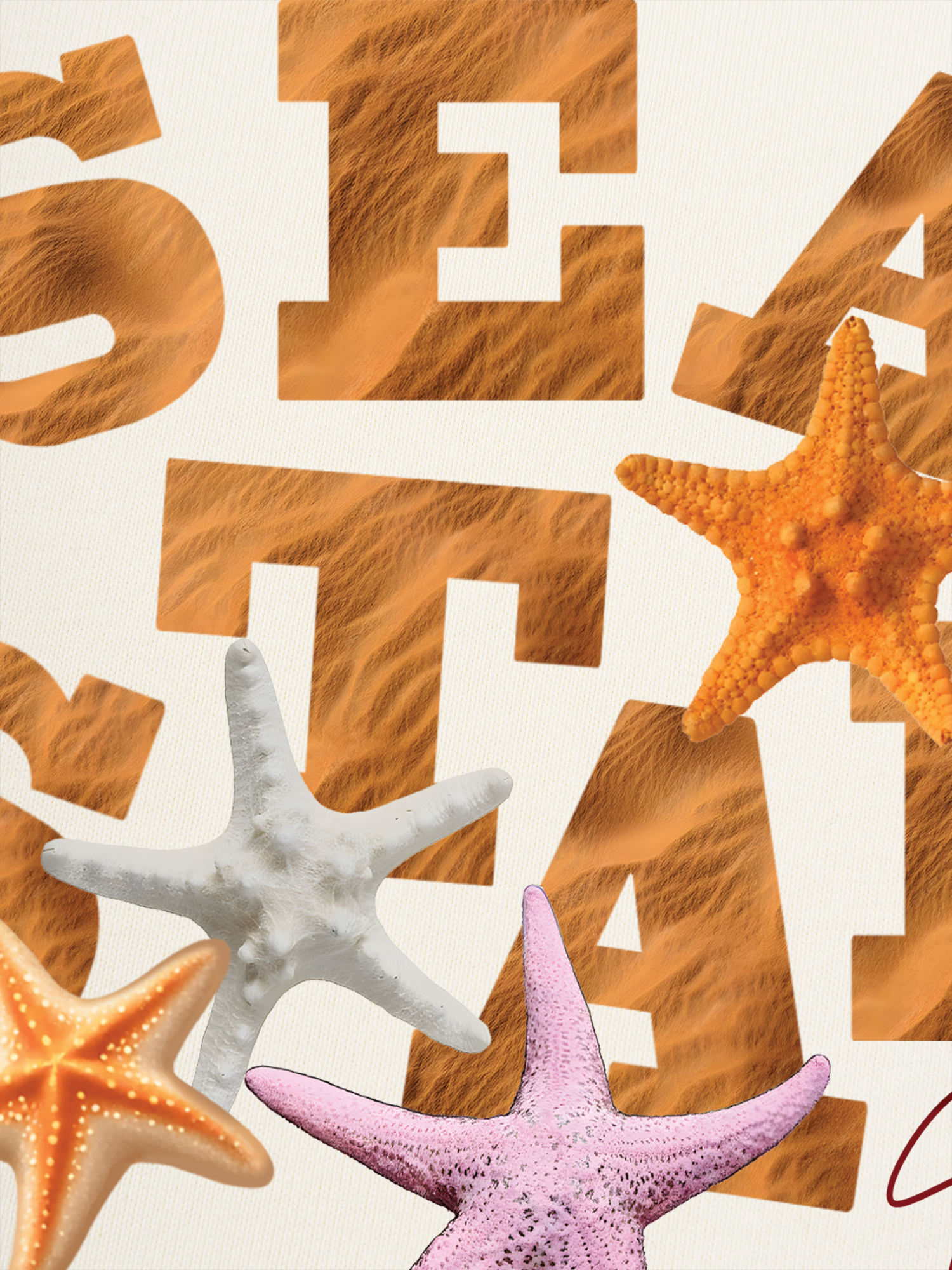 Áo Thun Ringer Relaxed Fit Tropical Starfish Parrty Sand