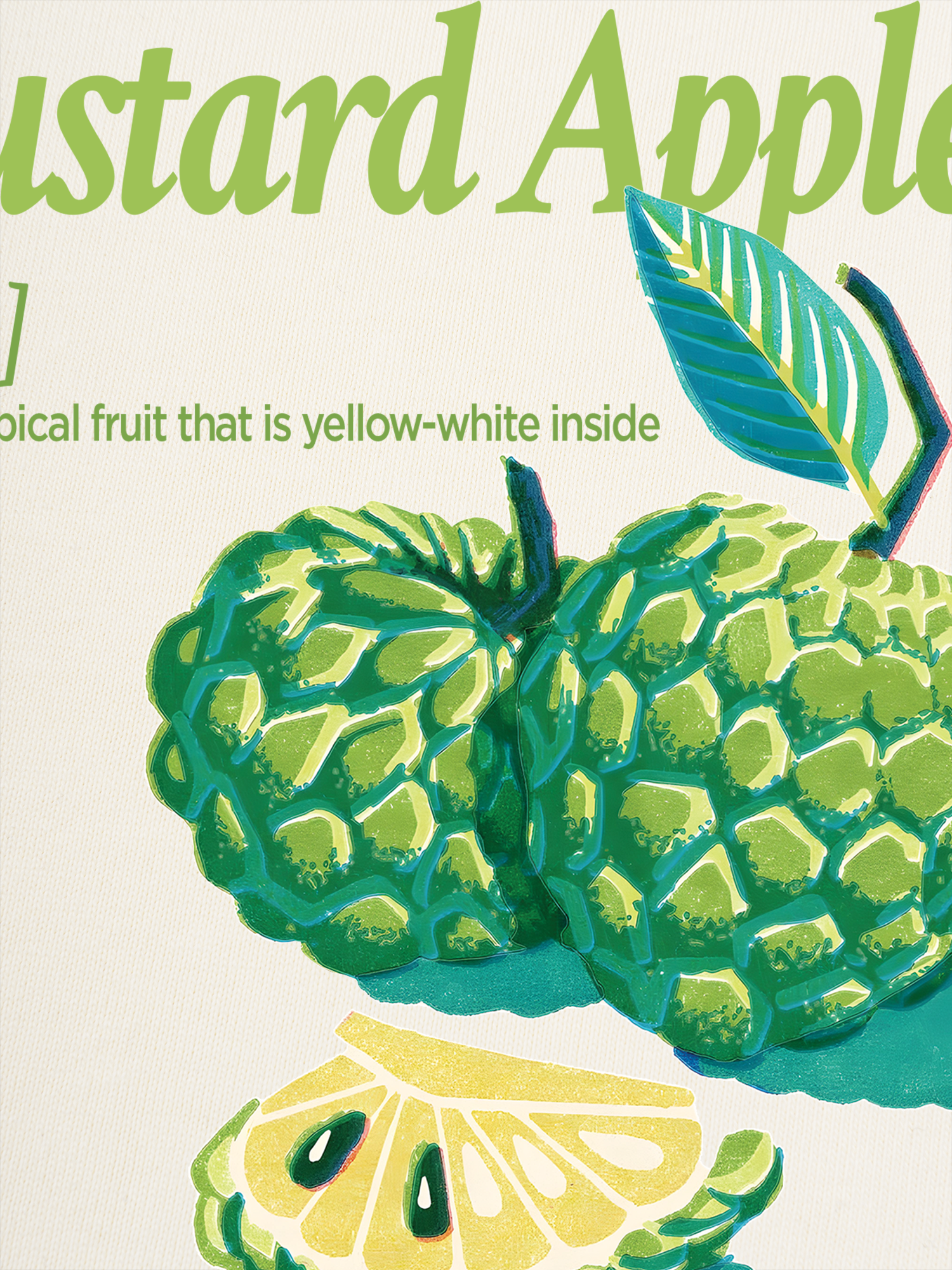 Áo Thun Ringer Relaxed Fit Tropical Custard Apple