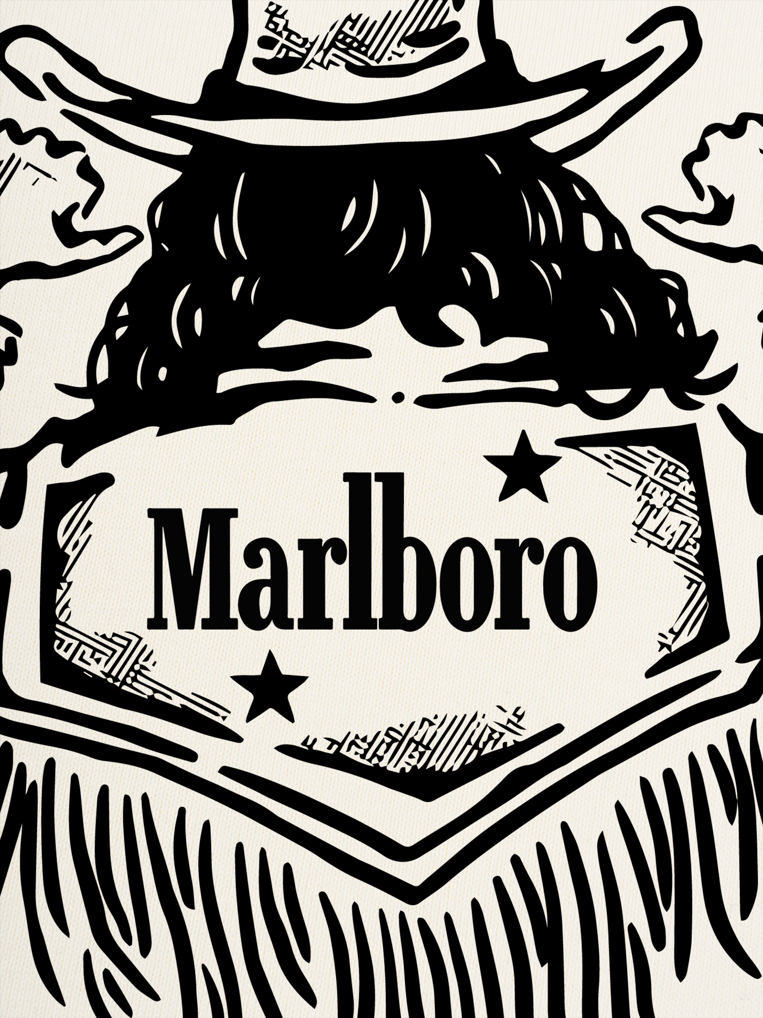 Áo Thun Ringer Relaxed Fit Marlboro Behind Cowboy